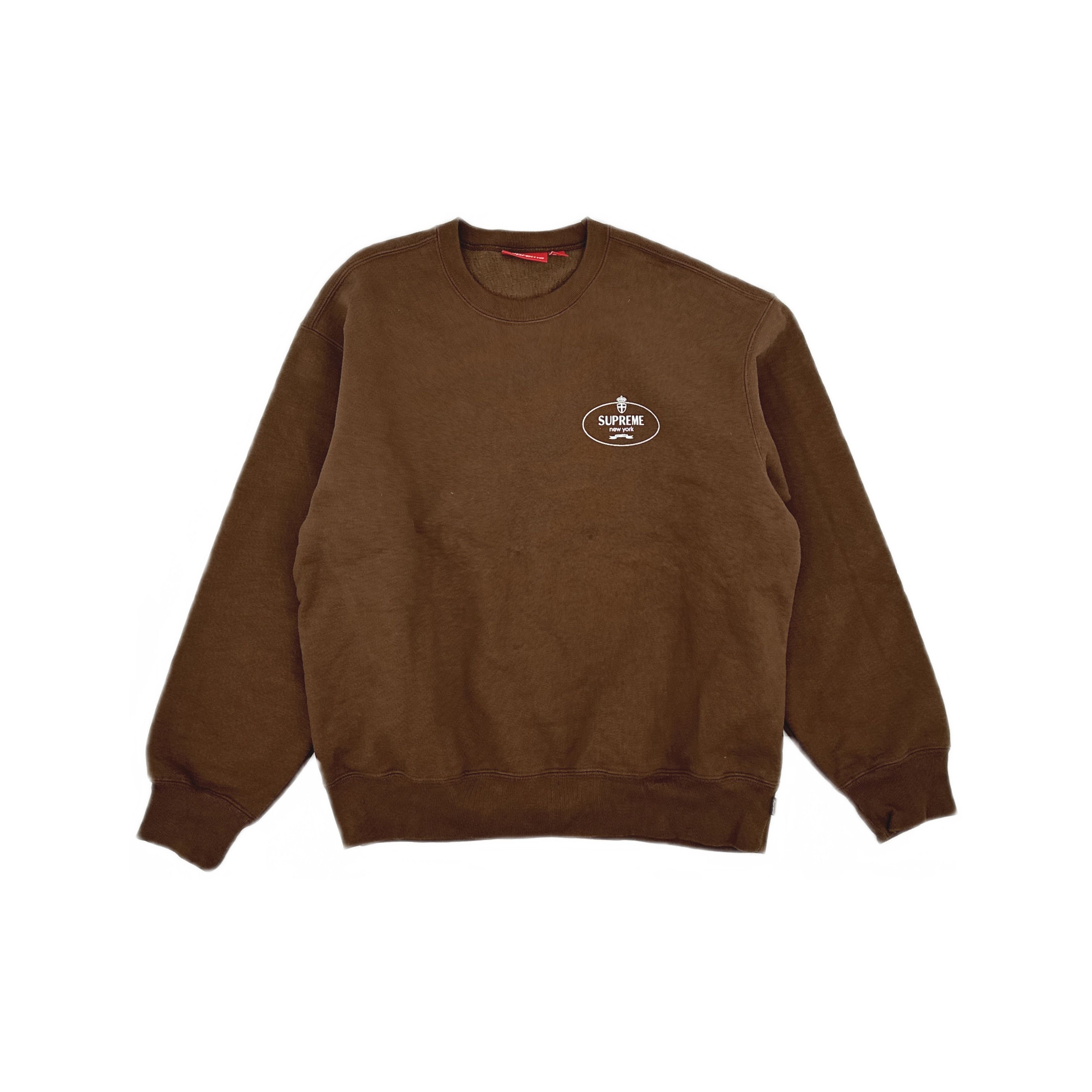 Supreme Supreme Emblem Crewneck Sweatshirt Brown Size M Size US M / EU 48-50 / 2 - 1 Thumbnail