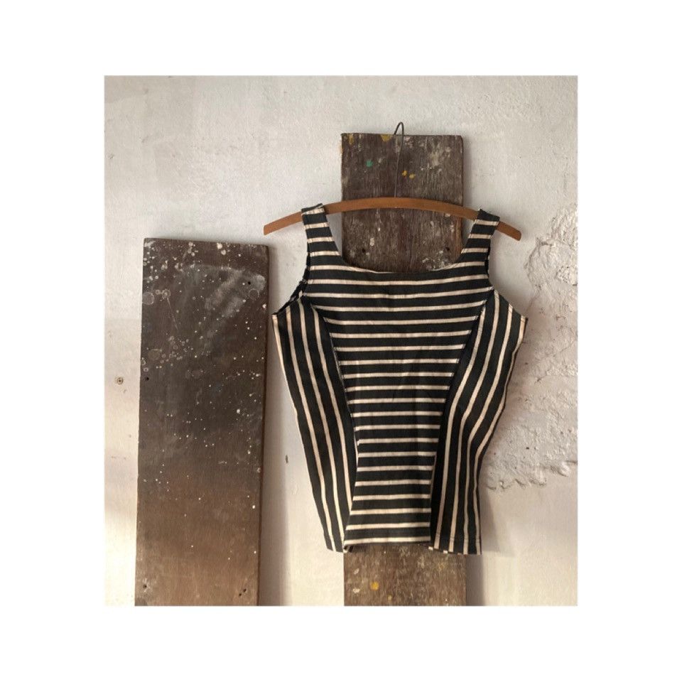 Esprit Vintage ESPRIT Striped Patchwork Tank Top Size S / US 4 / IT 40 - 1 Thumbnail