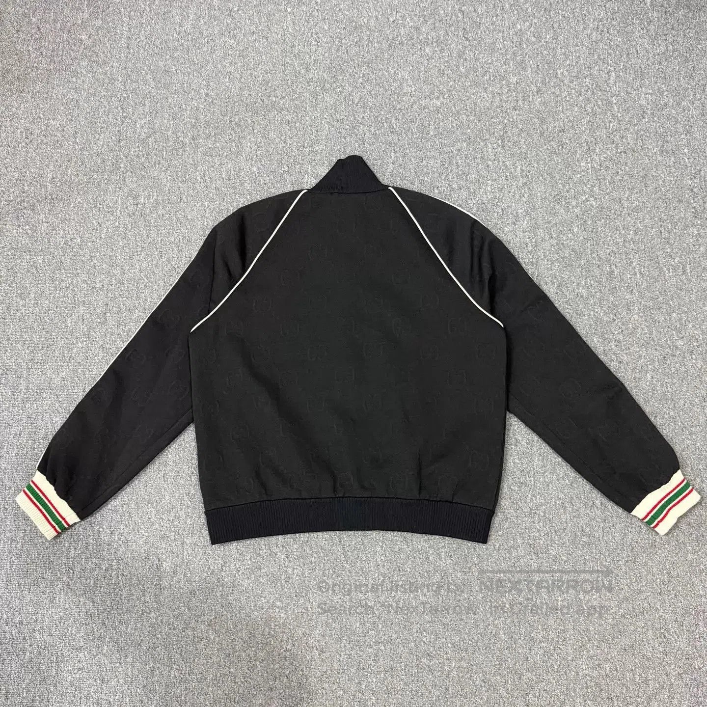 Gucci Black Striped Bomber Jacket with Zip Closure. Size US L / EU 52-54 / 3 - 2 Thumbnail