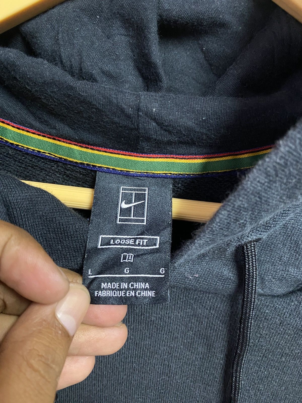 Nike Nike Court Heritage Hoodie in black. Size US XL / EU 56 / 4 - 3 Thumbnail