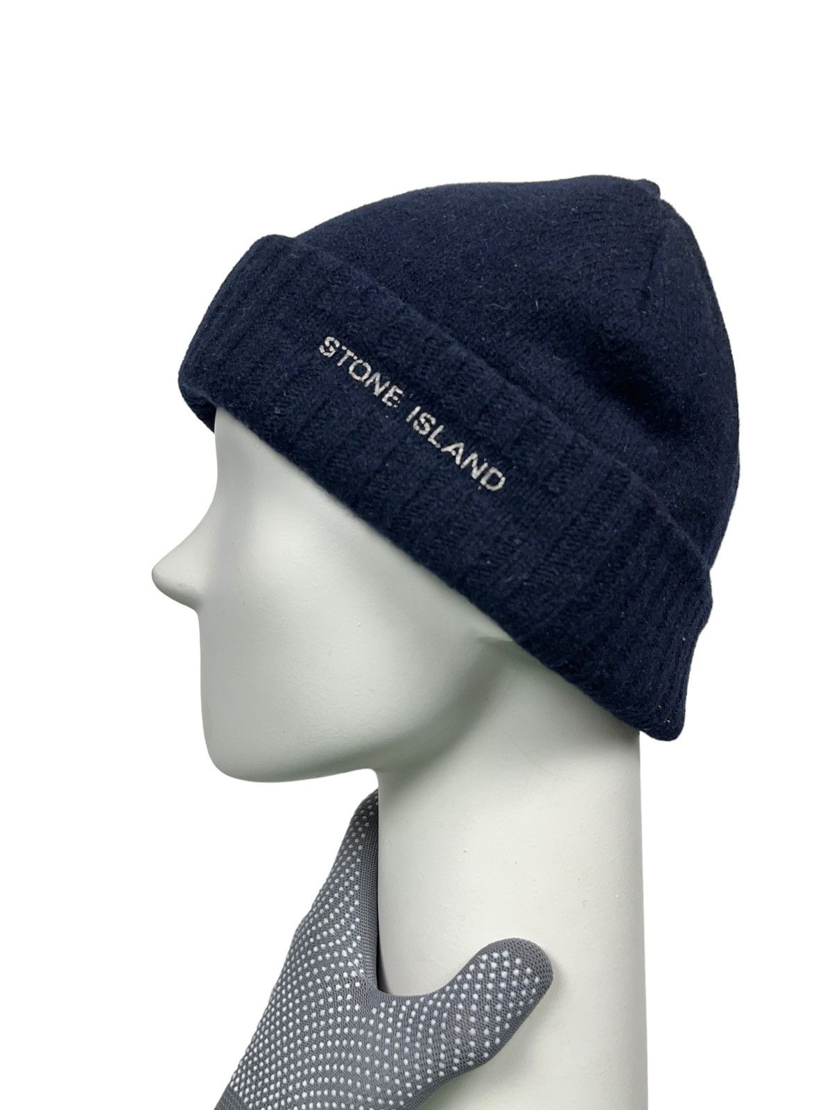 Stone Island Vintage Stone Island Reversible Ribbed Wool Beanie Hat Size ONE SIZE - 1 Thumbnail