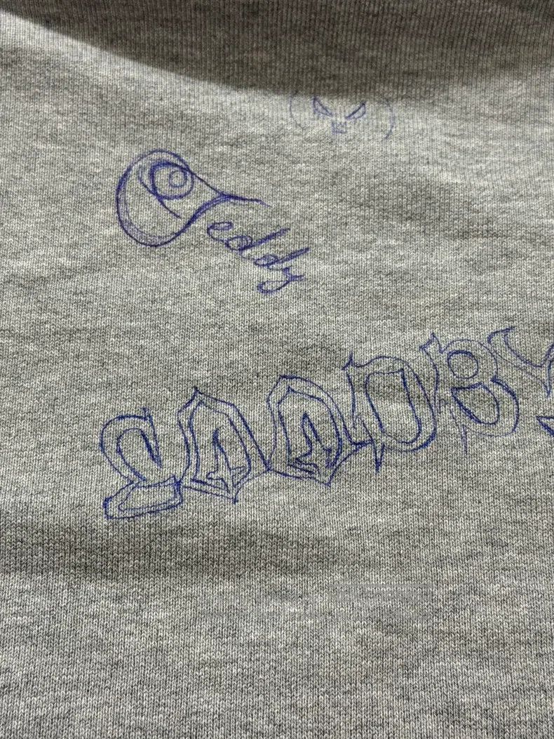 Vetements Vetements Doodle Grey Oversized Hoodie with Round Pen Size US S / EU 44-46 / 1 - 8 Thumbnail