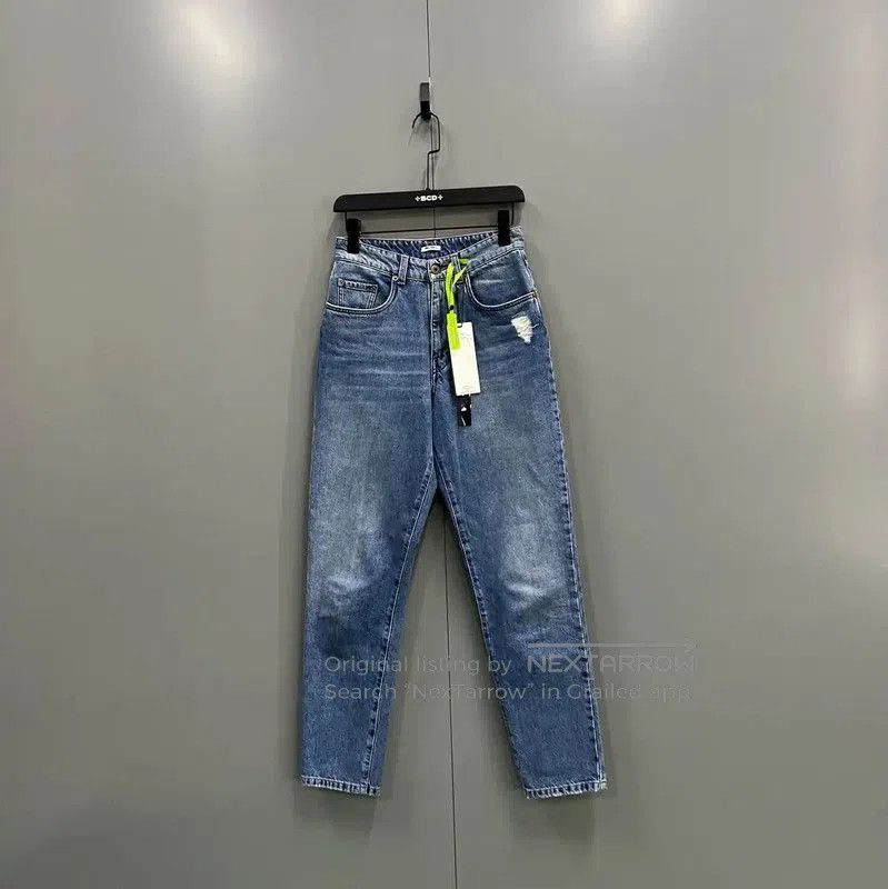 Miu Miu Miu Miu Summer Blue Cotton Casual Pants . Size 28" / US 6 / IT 42 - 1 Thumbnail