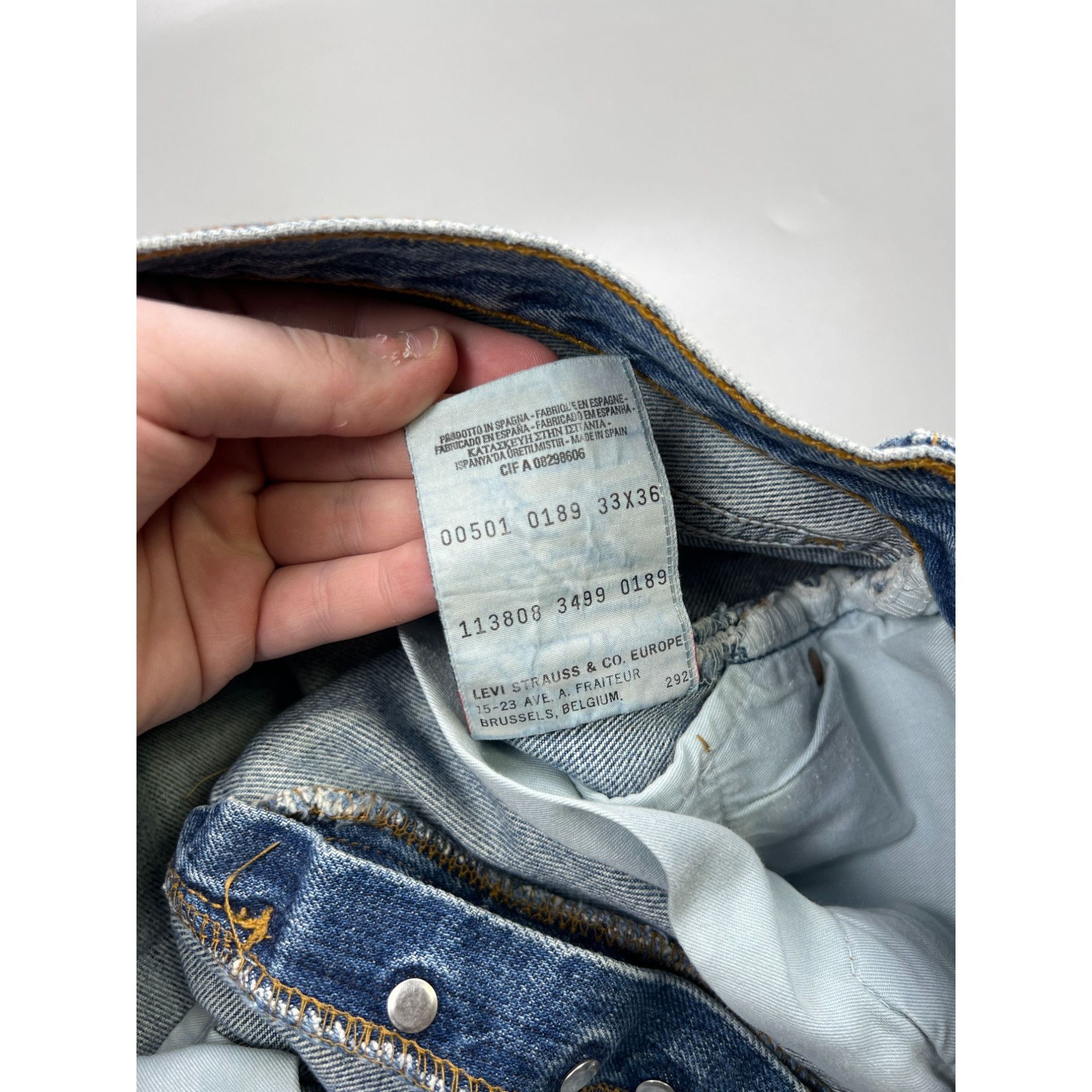 Levi's Levi’s 501 Reworked Distressed Denim Jeans Pants (Y0911) Size US 32 / EU 48 - 12 Thumbnail