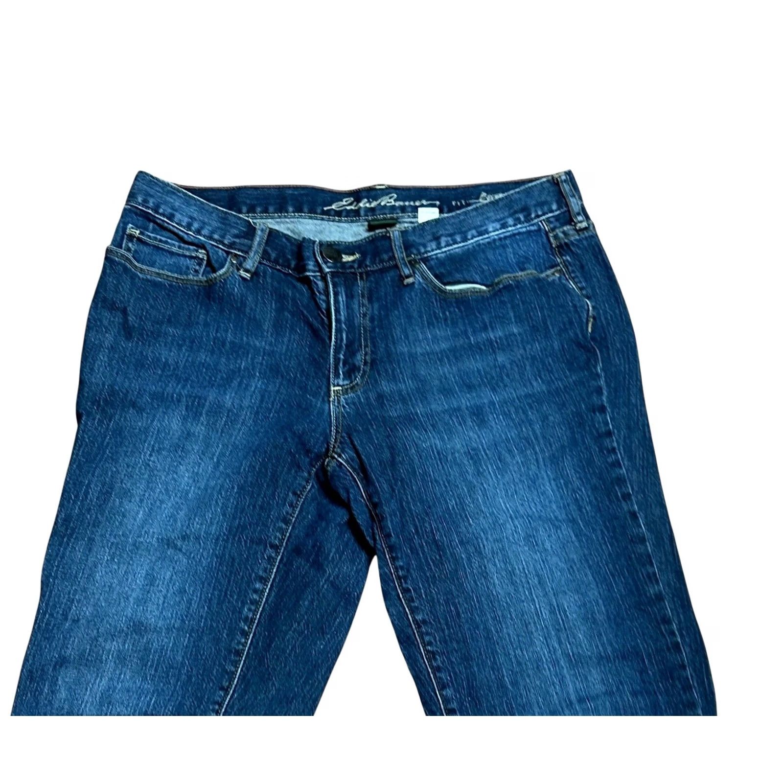 Eddie Bauer Eddie Bauer Jeans Women Sz 8 Blue Denim Curvy Stretch Casual Pants Straight Leg Jeans Regular Color Blue 5-Pocket Design Size 30" / US 8 / IT 44 - 6 Thumbnail