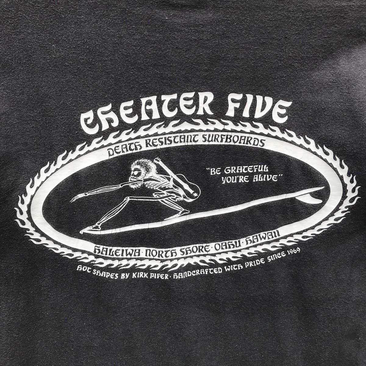 Vintage Y2K Vintage Cheater Five Surfboards Tee Long Sleeve SunFaded Size US M / EU 48-50 / 2 - 11 Thumbnail