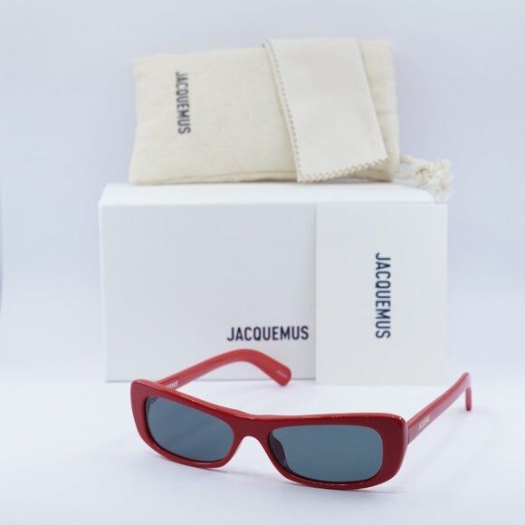 Jacquemus Jacquemus CAPRI JAC/55 C2 Sunglasses Red Rectangle Frame Size ONE SIZE - 11 Thumbnail