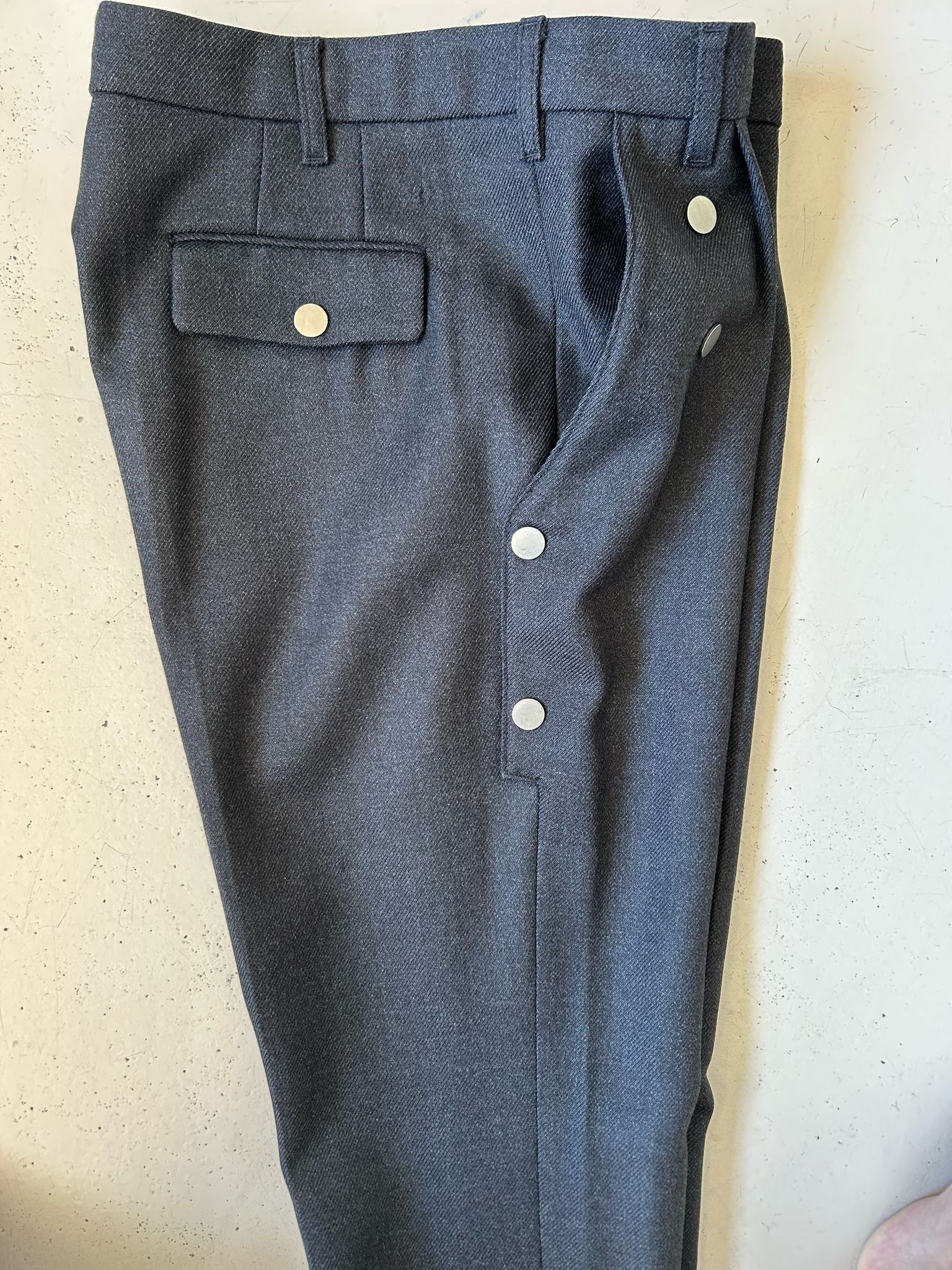 Raf Simons Raf Simons Grey Trousers with Silver Studs IT50 Size US 34 / EU 50 - 5 Thumbnail