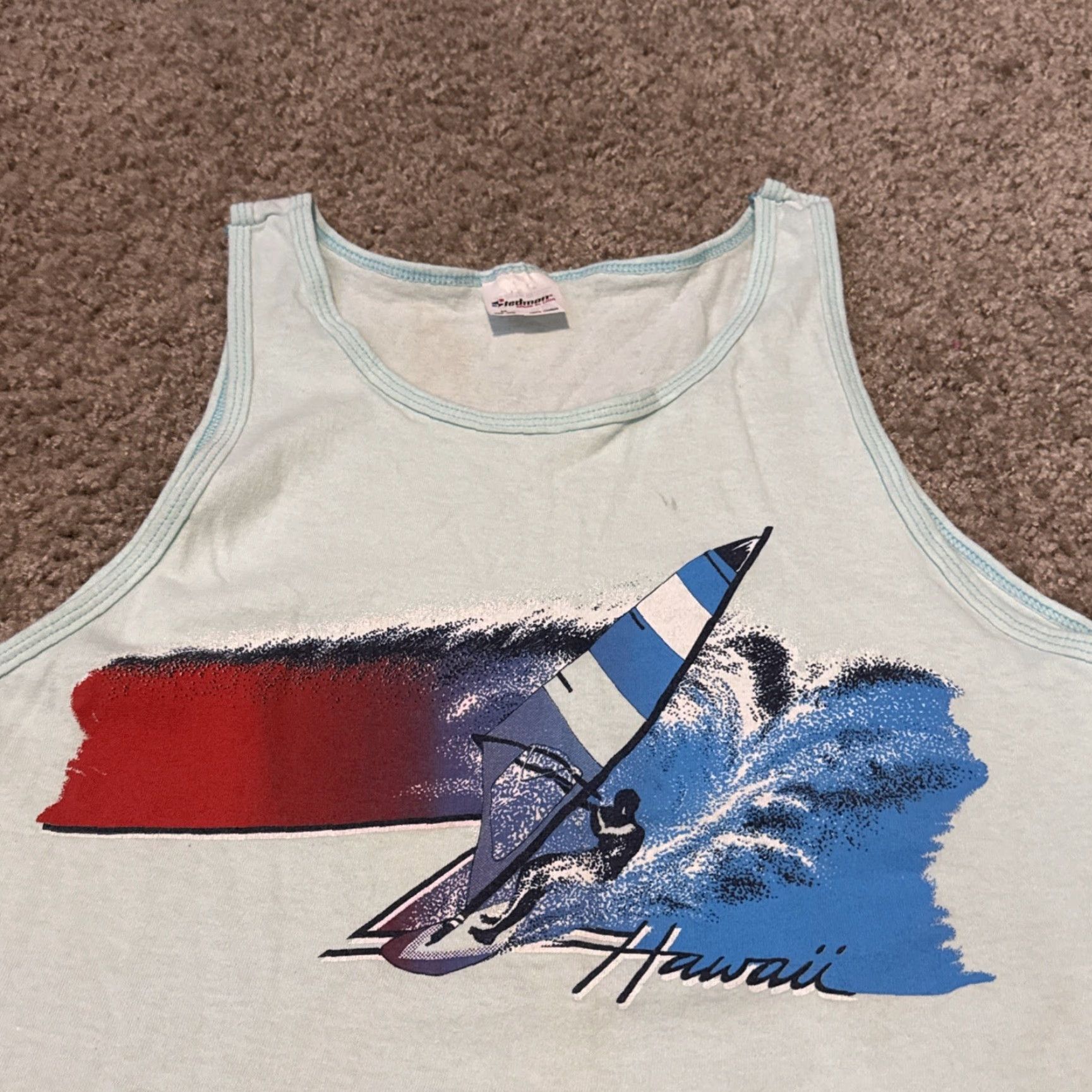 Altea VINTAGE 80s Shirt Medium Teal Blue Surfing Beach Vacation T-Shirt Mens Size US M / EU 48-50 / 2 - 2 Thumbnail