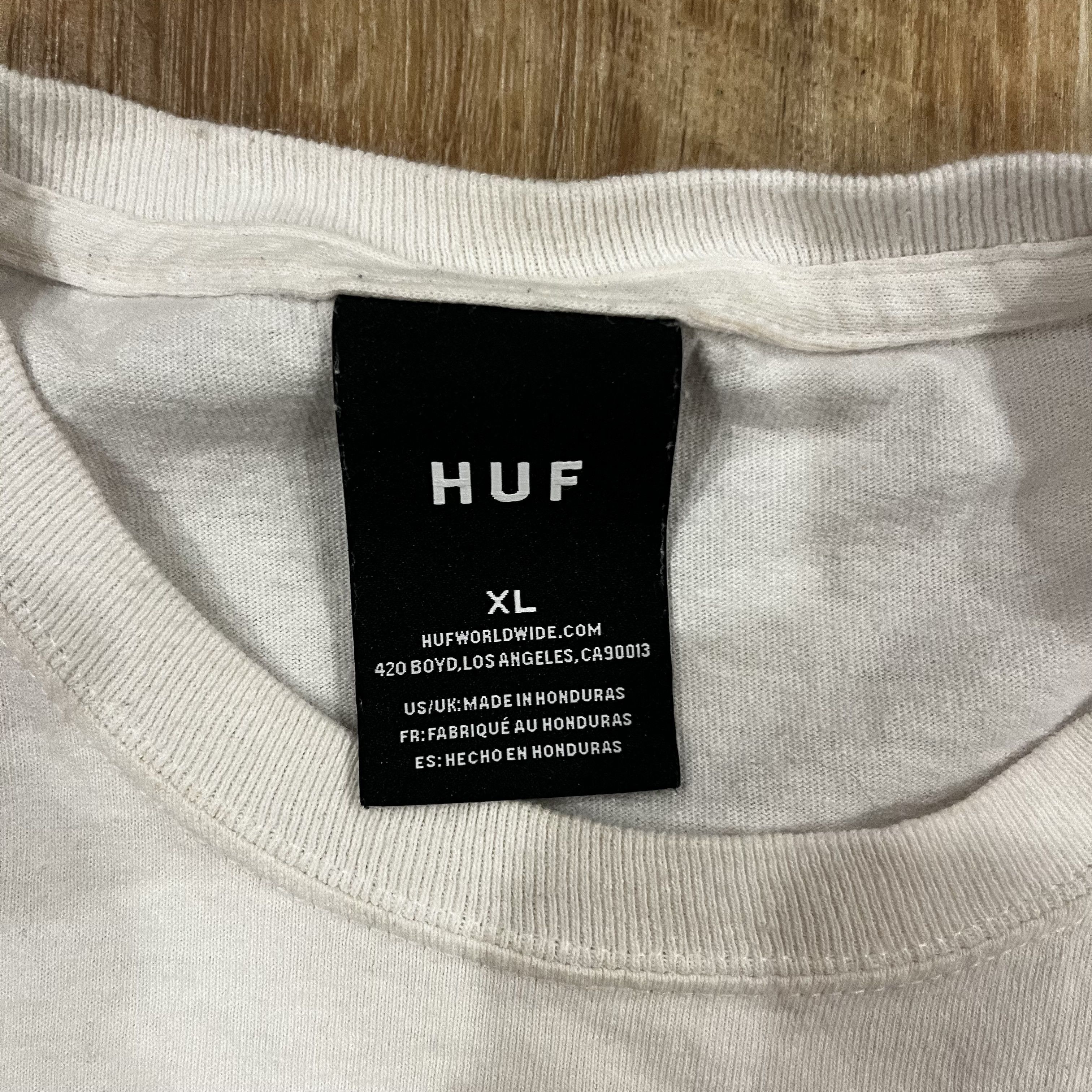 Xlarge Vintage HUF “Fuk It” Graphic Tee Size US XL / EU 56 / 4 - 3 Thumbnail