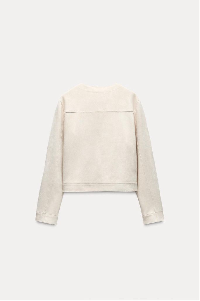 Zara Zara Faux suede short jacket Size L Size L / US 10 / IT 46 - 2 Thumbnail