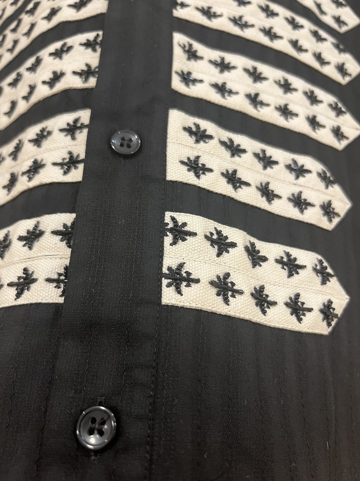 Saint Laurent Paris Black striped officer shirt collar size39 Size US M / EU 48-50 / 2 - 8 Thumbnail