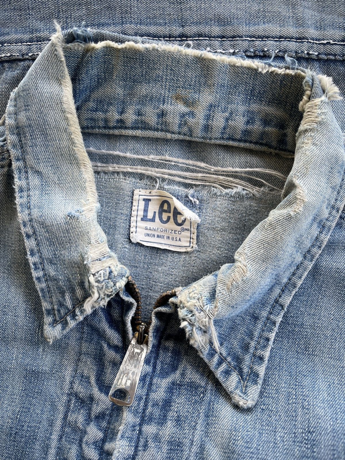 Lee Destroyed❗️70s Lee Jelt 91 B Distressed Jacket Size US L / EU 52-54 / 3 - 6 Thumbnail