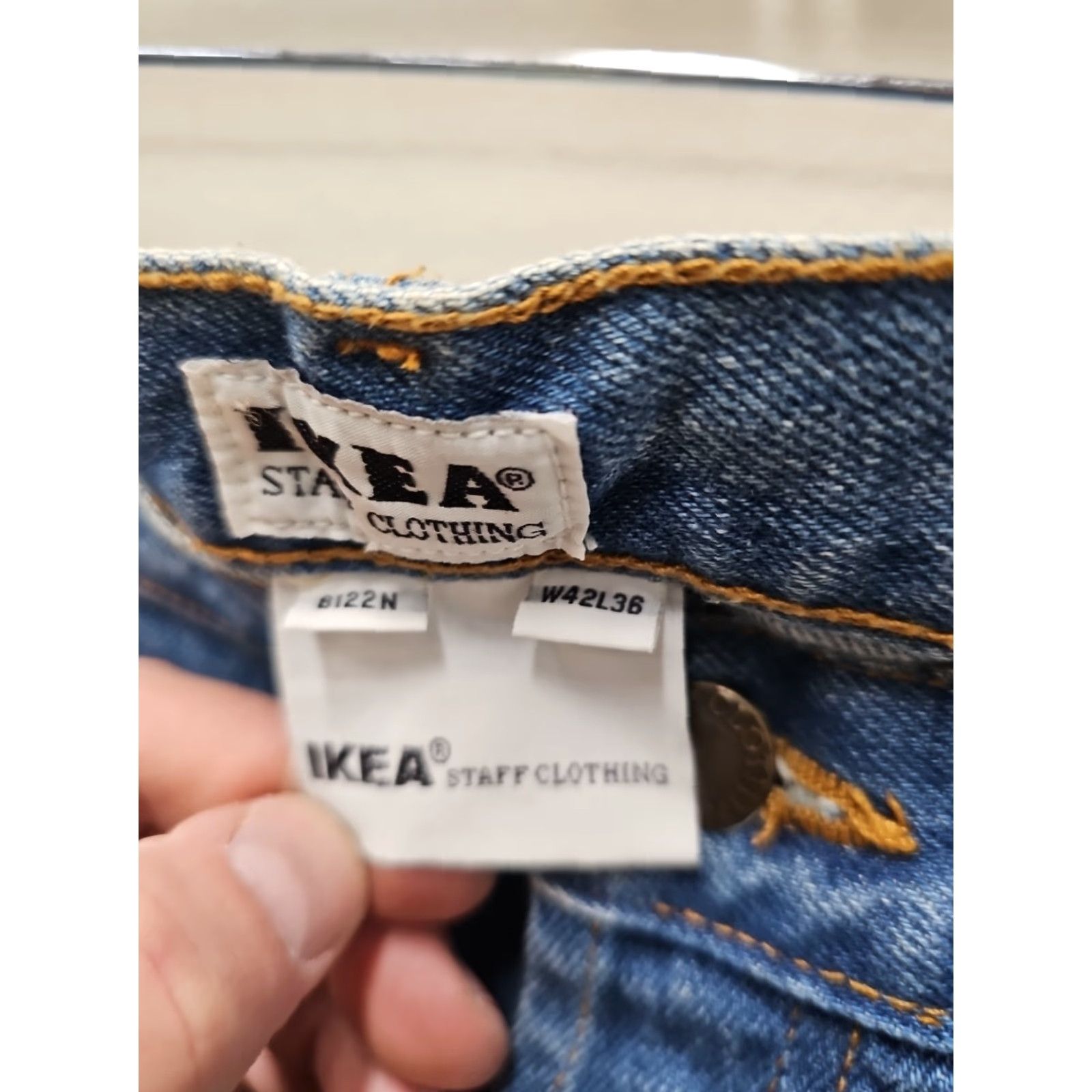 Ikea VINTAGE Ikea Jeans Mens 42x36 Denim 90s Work Straight Size US 42 / EU 58 - 7 Thumbnail