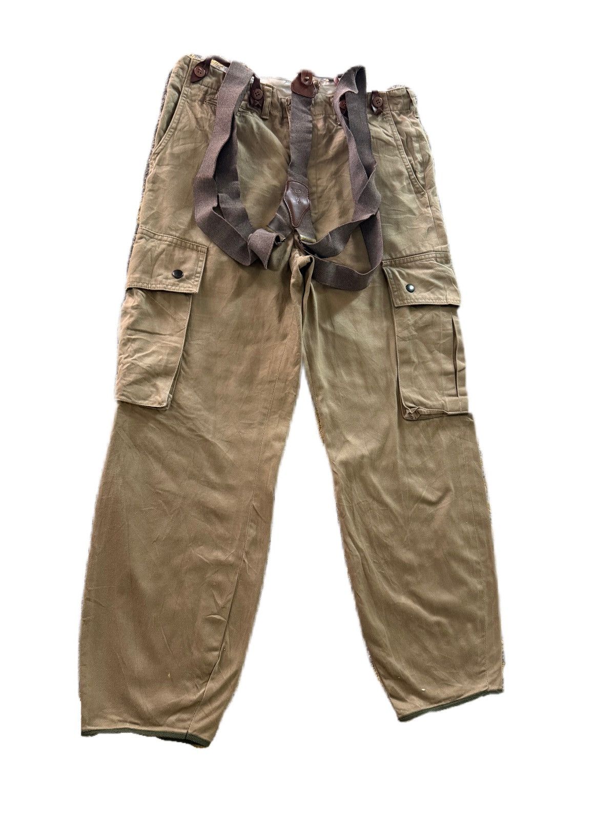 Buzz Rickson's CARGO PANTS WORKWEAR STYLE CASUAL PANTS WITH BRANCES KHAKI Size US 32 / EU 48 - 2 Thumbnail