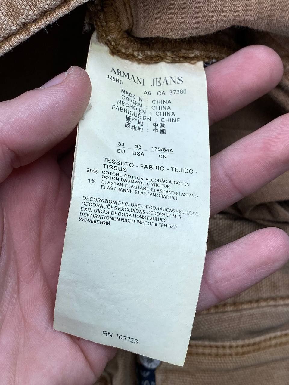 Armani Vintage Armani Jeans Denim Jeans Big Logo AJ Men Size 33х34 Size US 33 - 14 Thumbnail