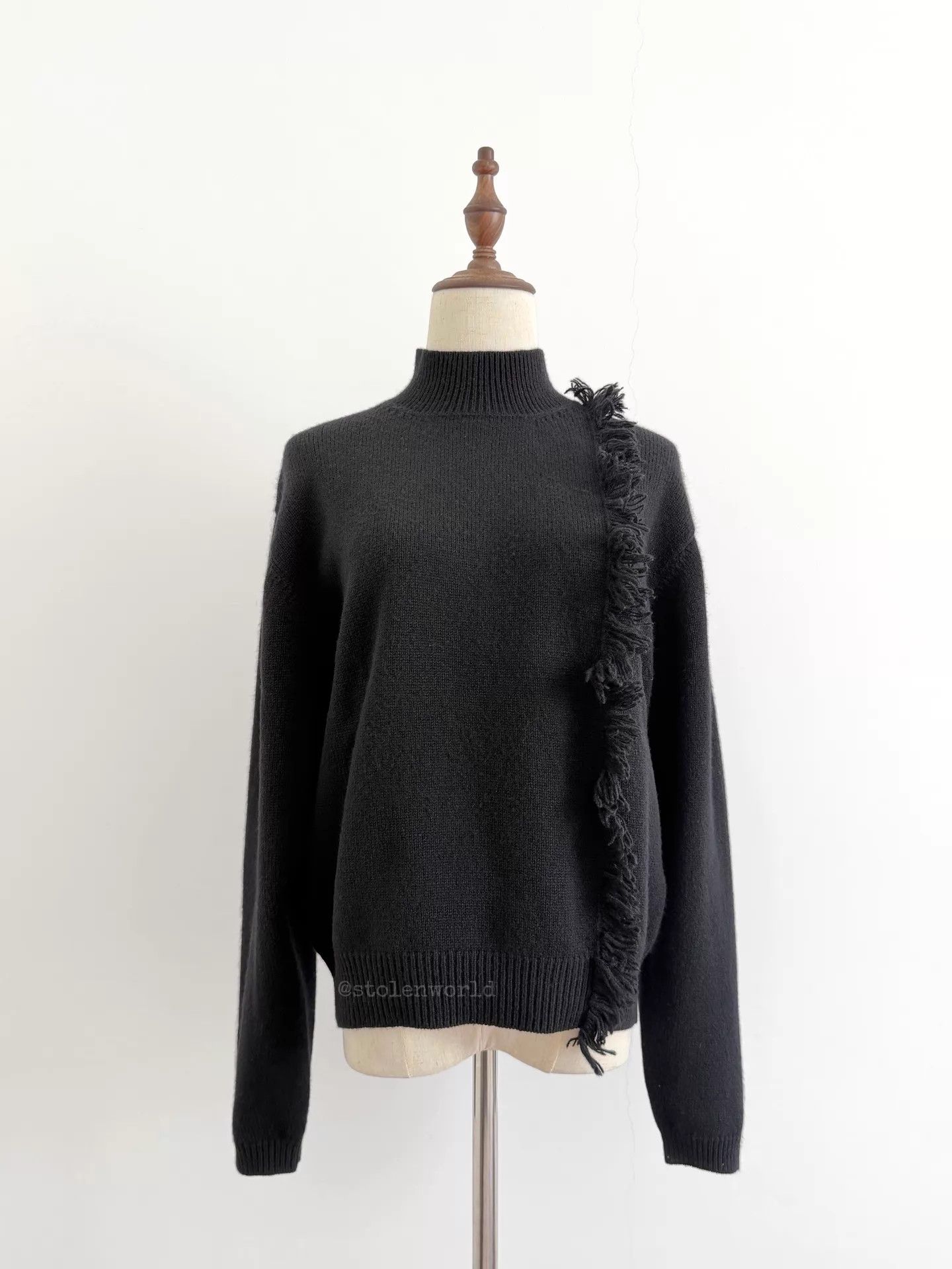 Y-3 Y's Yohji Half-Neck Tassel Wool Oversized Knit Top F size Size S / US 4 / IT 40 - 1 Thumbnail