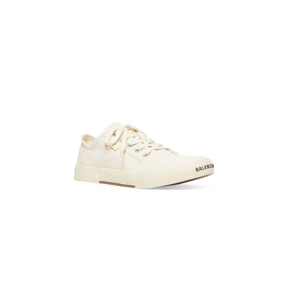 Balenciaga o1s1rm0525 Paris Low Top Sneakers in Cream Size US 5 / IT 35 - 2 Thumbnail