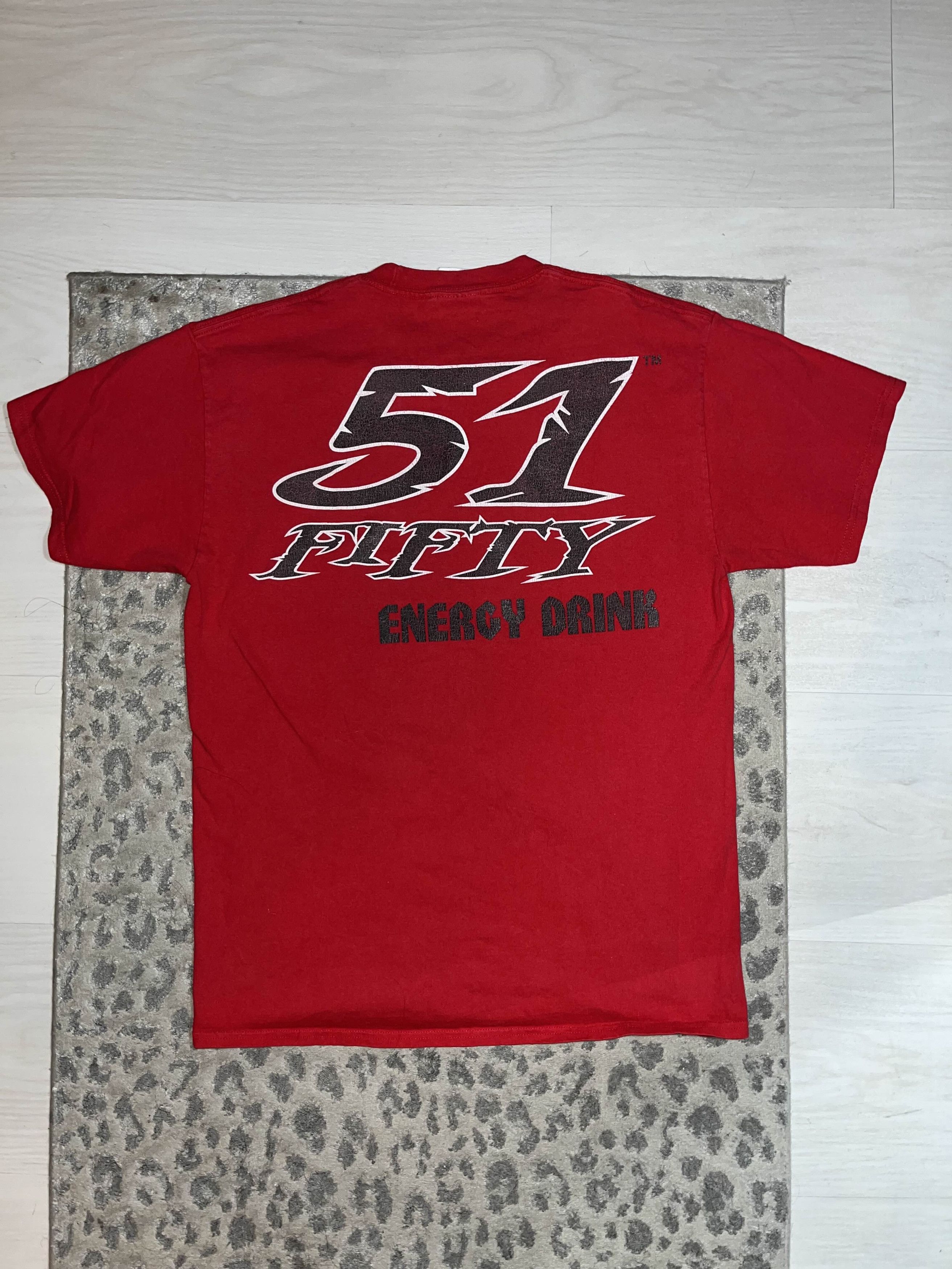 Vintage Y2K Live The Madness 51 Fifty Energy Drink Shirt Size US M / EU 48-50 / 2 - 3 Thumbnail