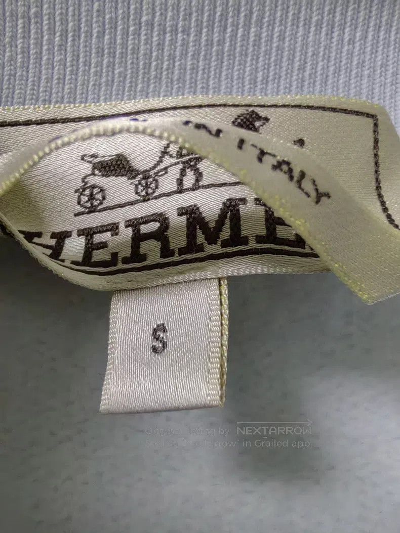 Hermes Hermes Round Neck Long-Sleeve Fleece Baby Blue Sweatshirt Size US S / EU 44-46 / 1 - 6 Thumbnail