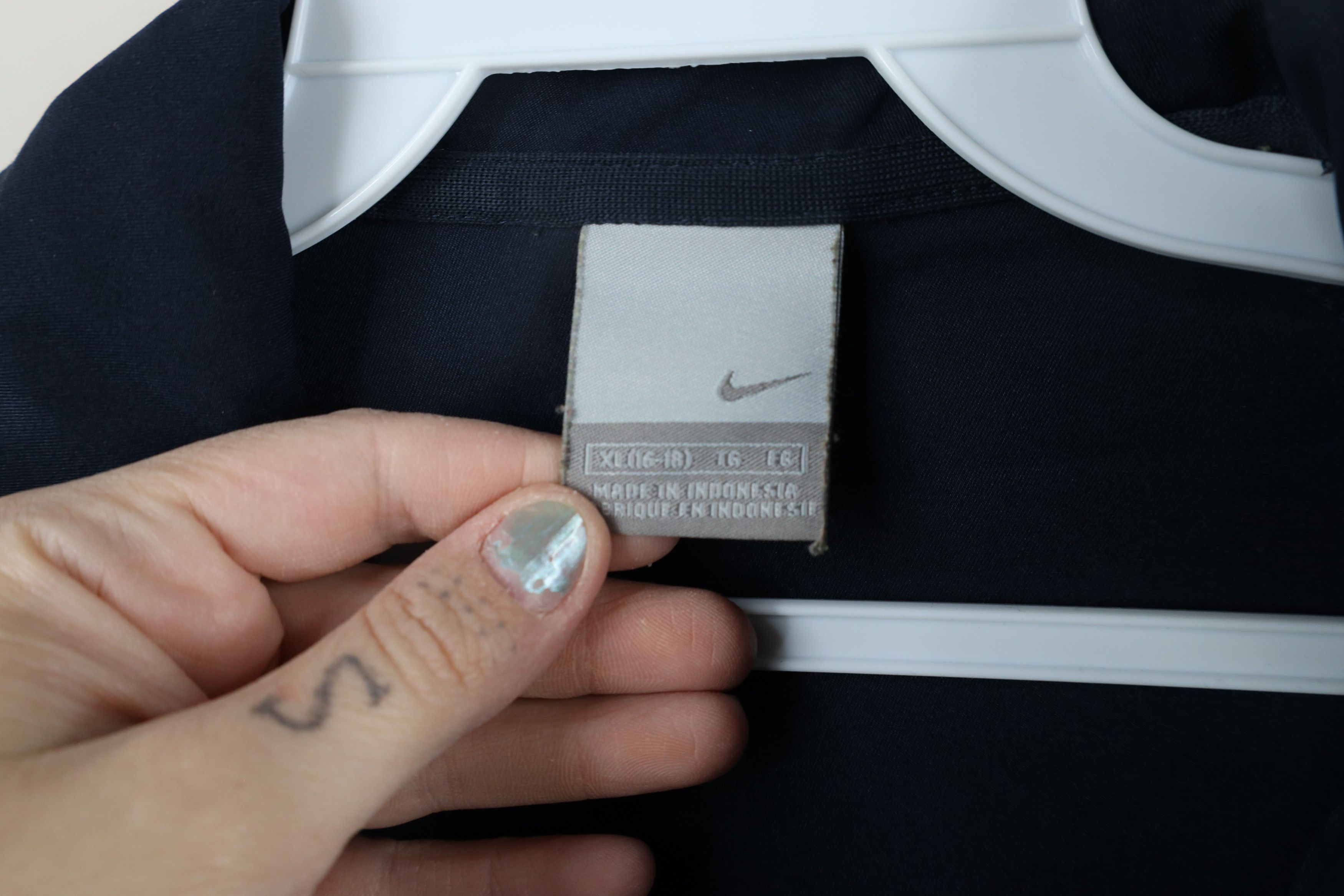 Nike × Vintage Vintage Nike Scott Mini Swoosh Striped Full Zip Jacket Blue Size XL / US 12-14 / IT 48-50 - 10 Thumbnail