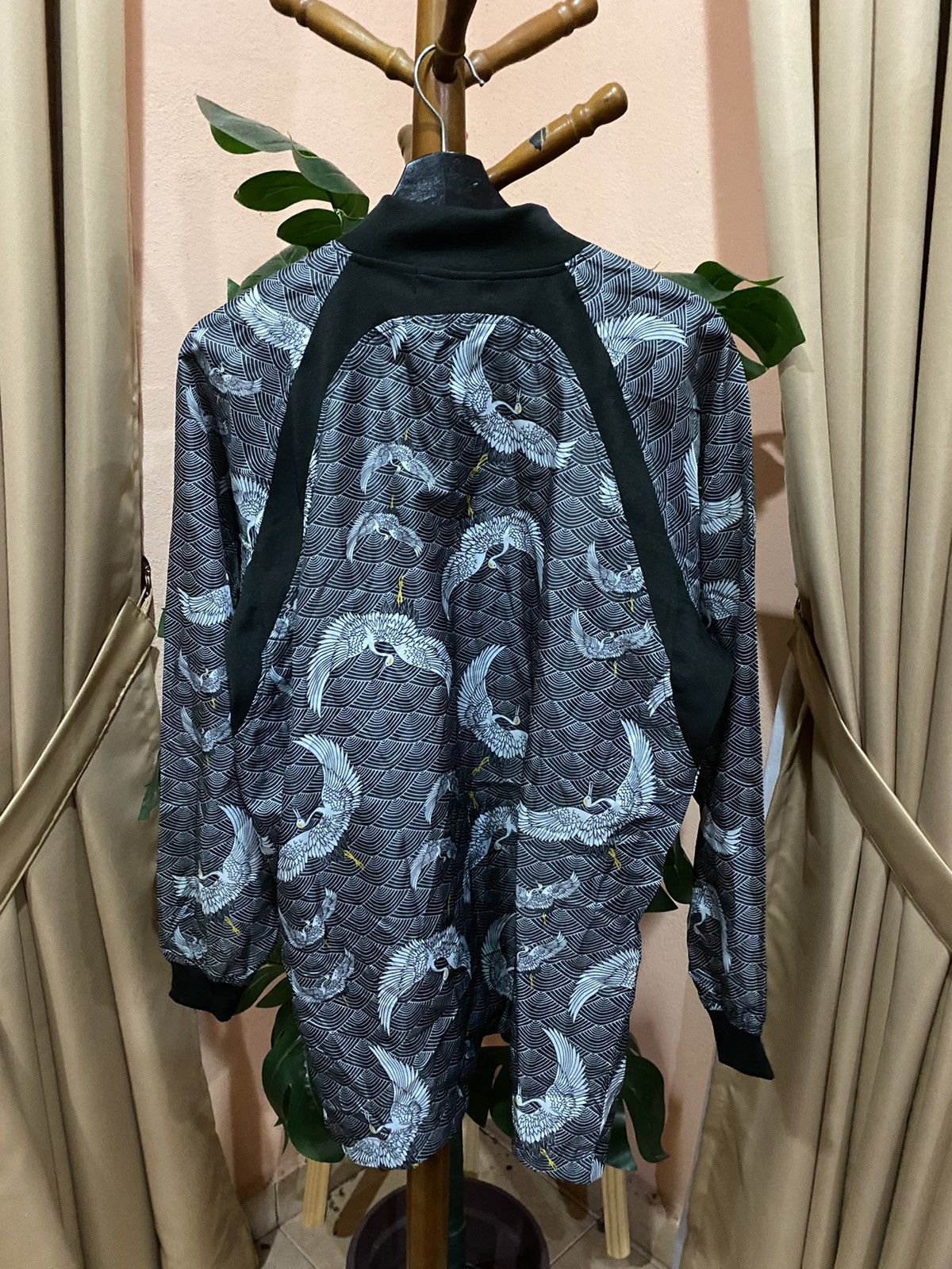 Japanese Brand Japanese Crane Print Half-Zip Jacket - Lightweight Pullover Size US L / EU 52-54 / 3 - 5 Thumbnail