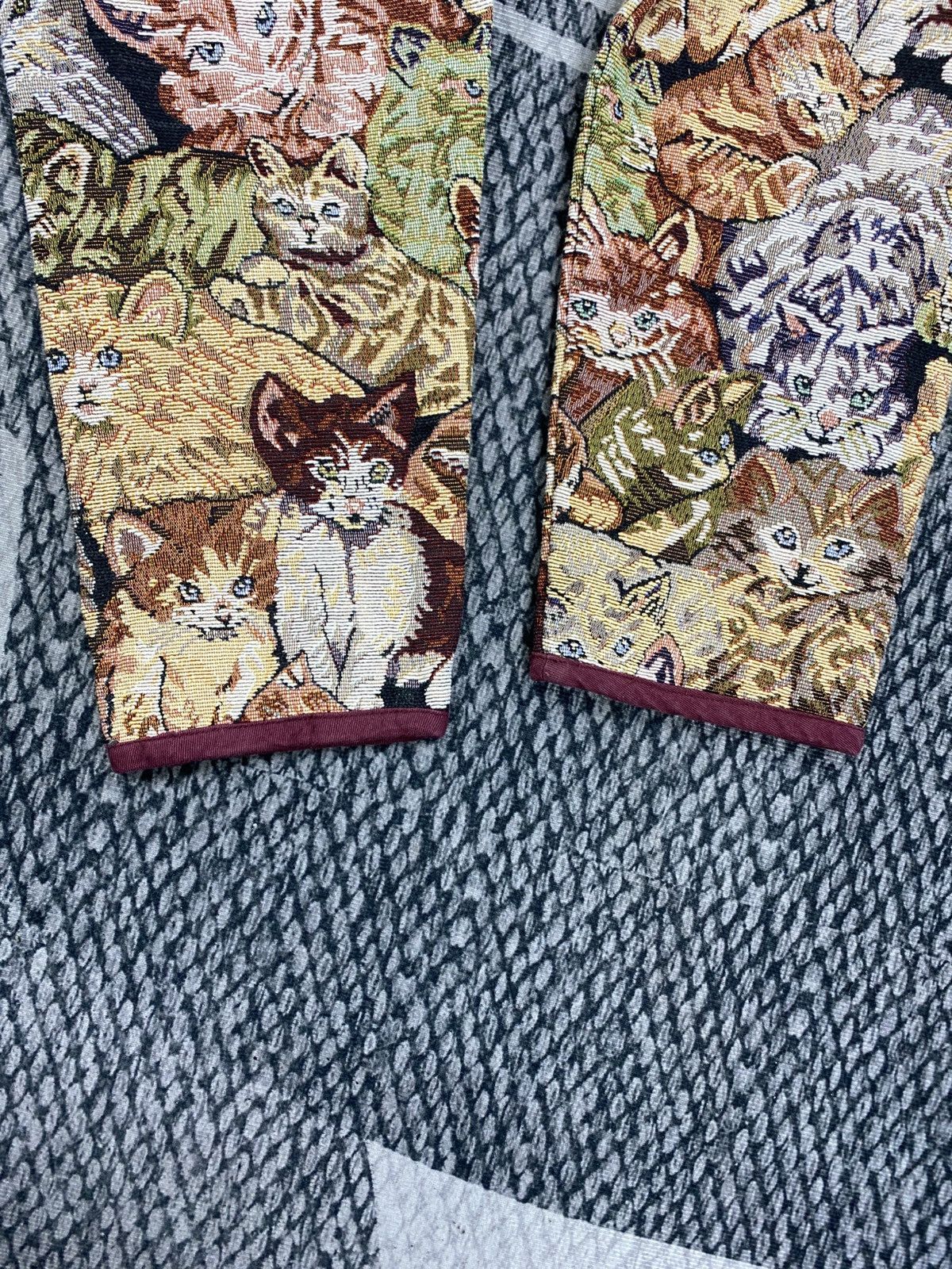 Japanese Brand Vtg Blair Kitten Allover Pattern Jacquard Tapestry Jacket Size US M / EU 48-50 / 2 - 9 Thumbnail