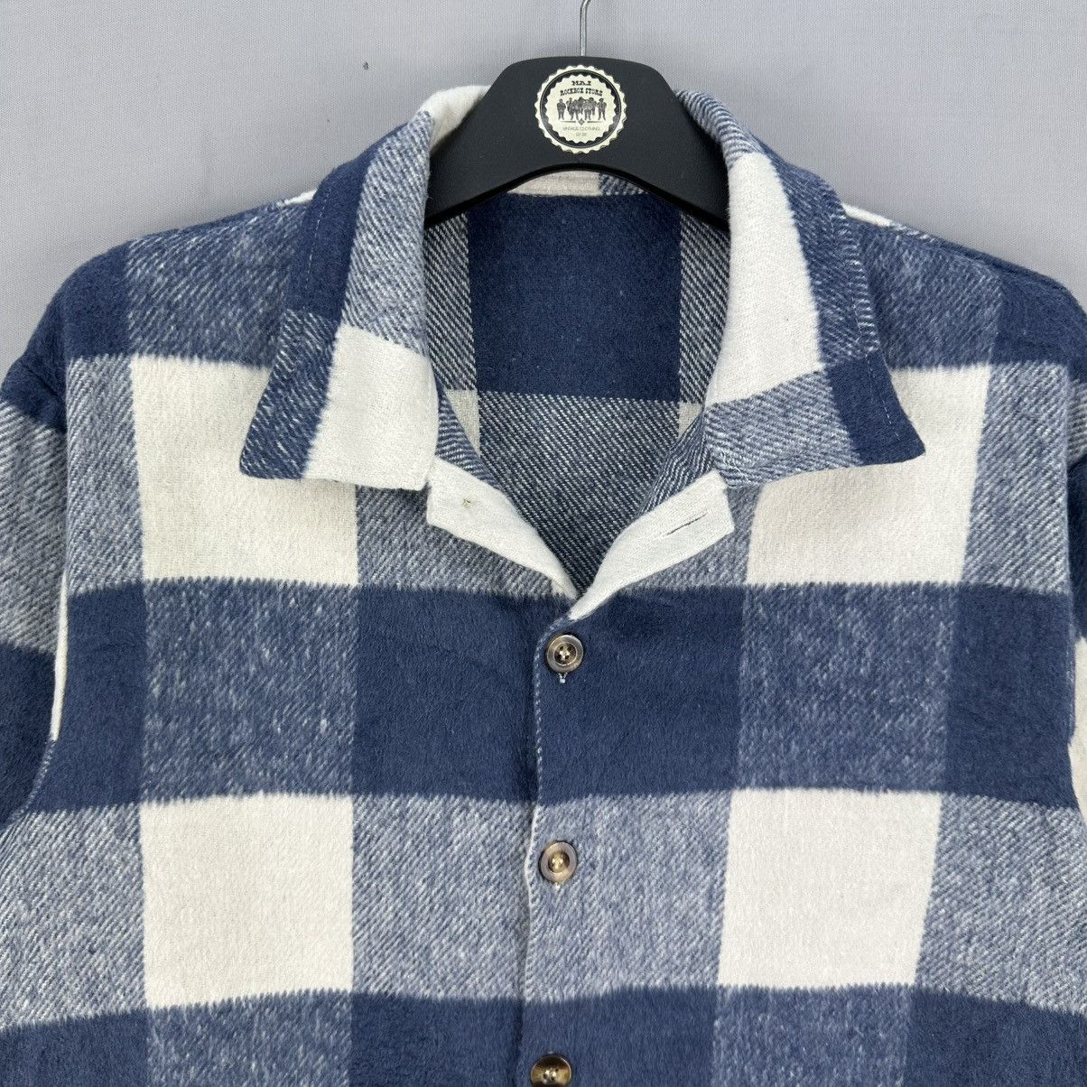 Shein Vintage Shein Flannel Jacket Blue Checkered Size US M / EU 48-50 / 2 - 7 Thumbnail
