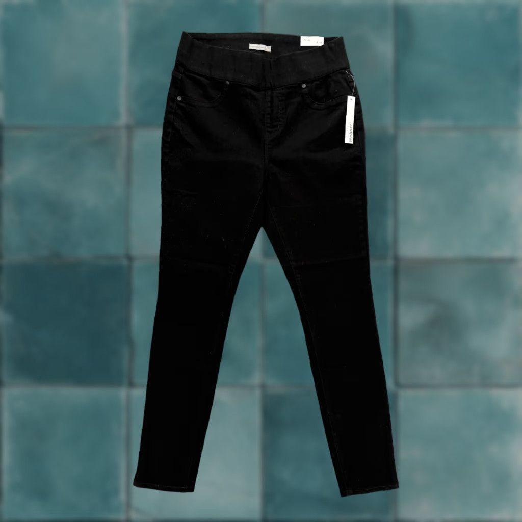 Vintage Westport Jegging Jeans Womens 6 Black High Rise Pull On Stretch Slim 5-Pocket Denim Women Black 6 Jeans) Size 28" / US 6 / IT 42 - 1 Thumbnail