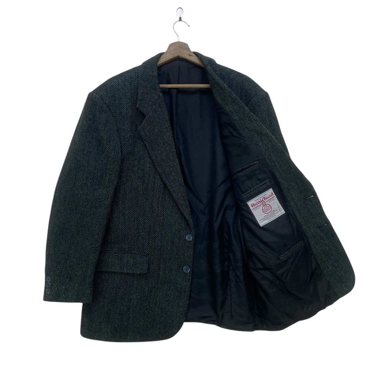 Harris Tweed Vintage Harris Tweed Buttonhole Herringbone Coat Blazer Size US S / EU 44-46 / 1 - 2 Thumbnail