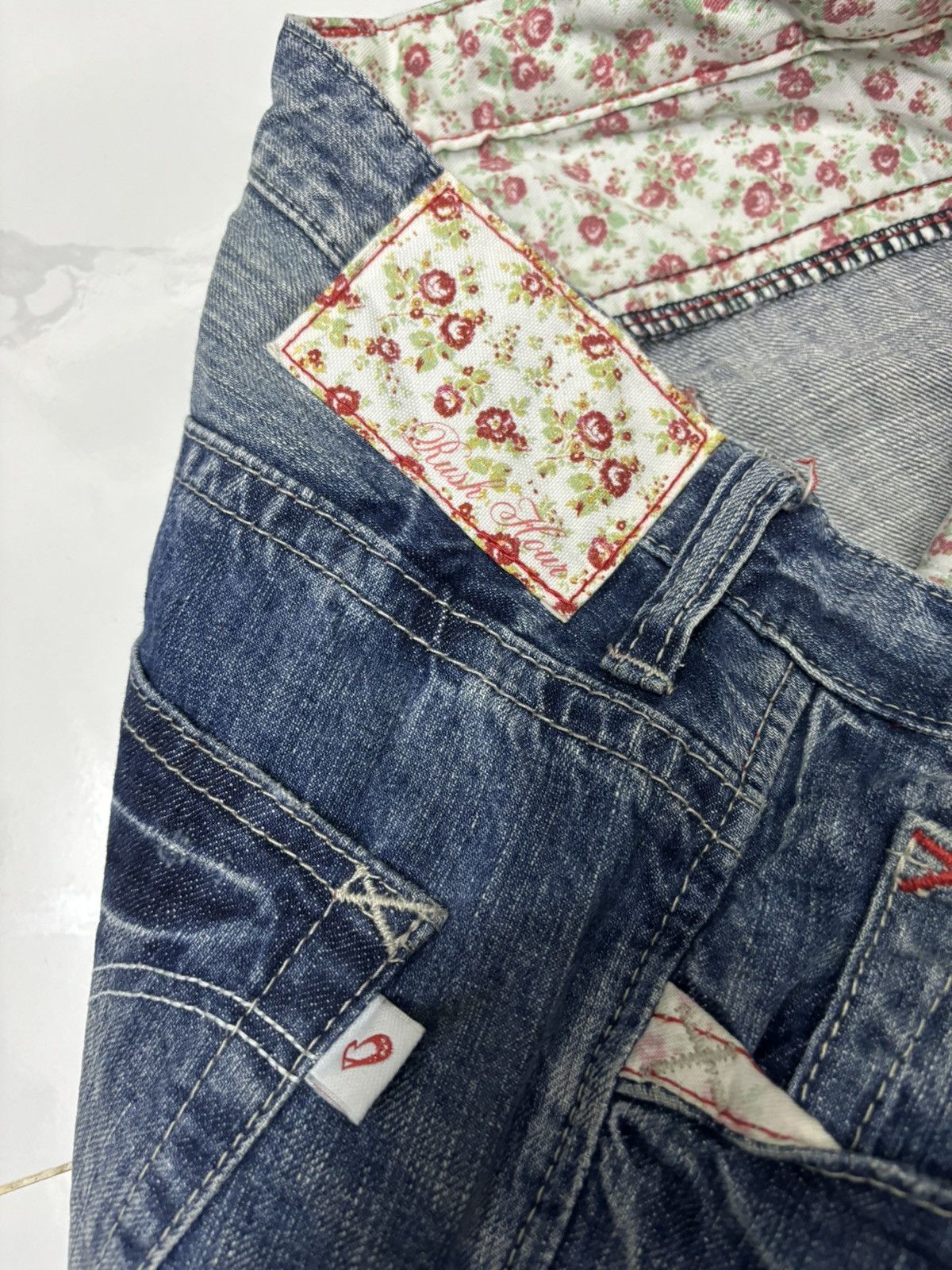 Japanese Brand VINTAGE JAPANESE RUSH HOUR DISTRESSED DENIM JEANS Size 29" - 9 Thumbnail
