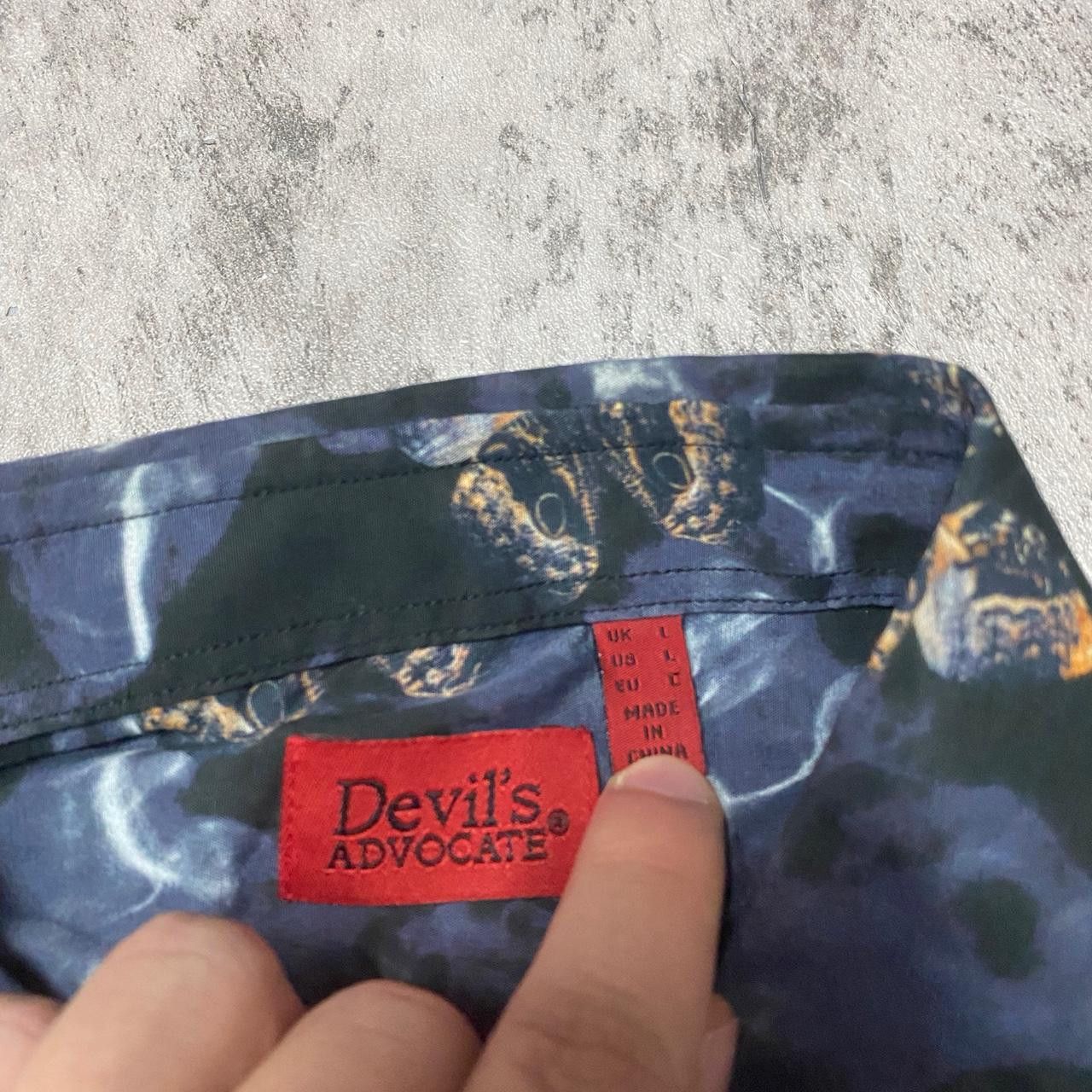Other Black and blue silk button up shirt with a unique pattern Size US L / EU 52-54 / 3 - 3 Thumbnail