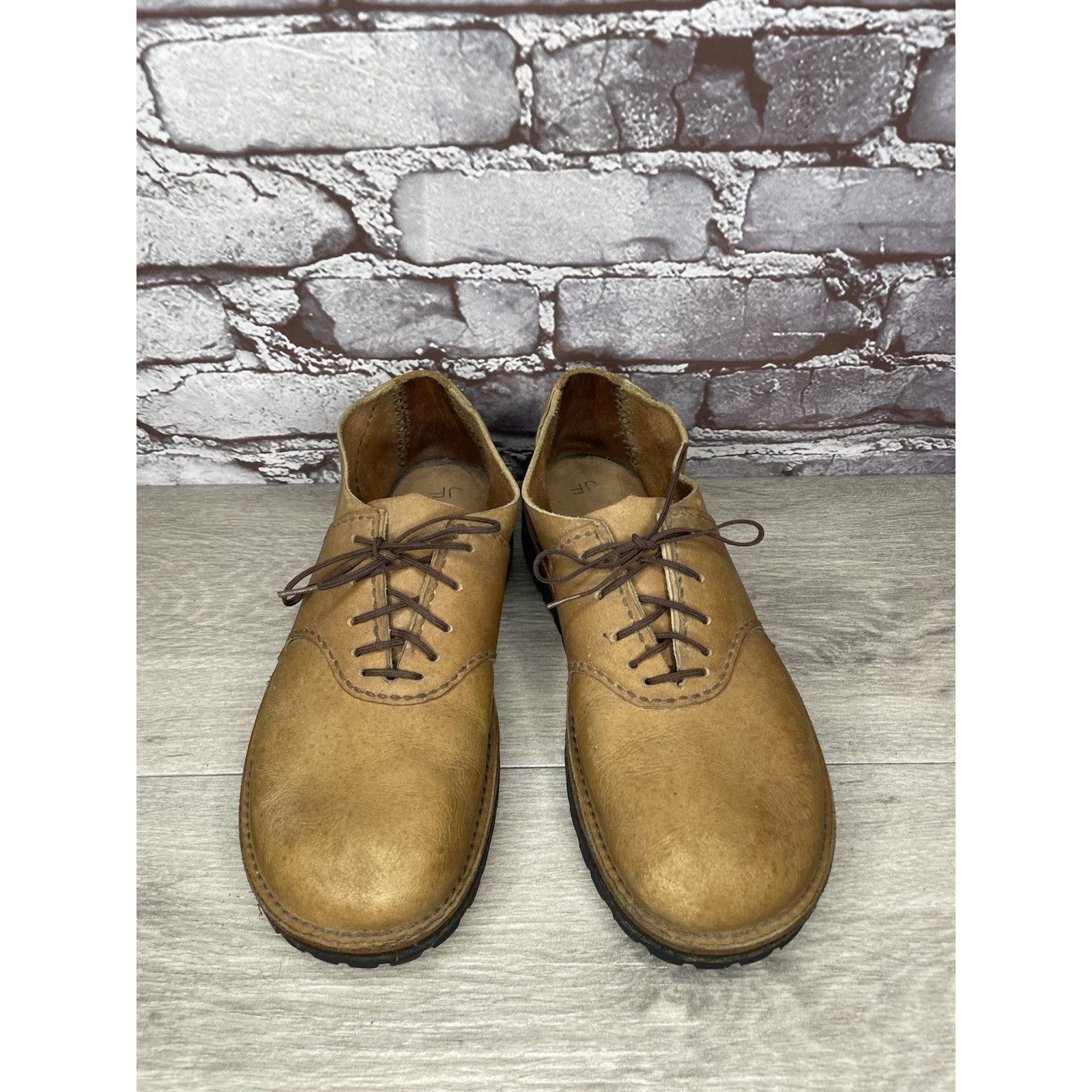 Vibram JF Vibram Brown Leather Casual Lace Up Oxfords Shoes Women S Size US 8.5 / IT 38.5 - 15 Thumbnail