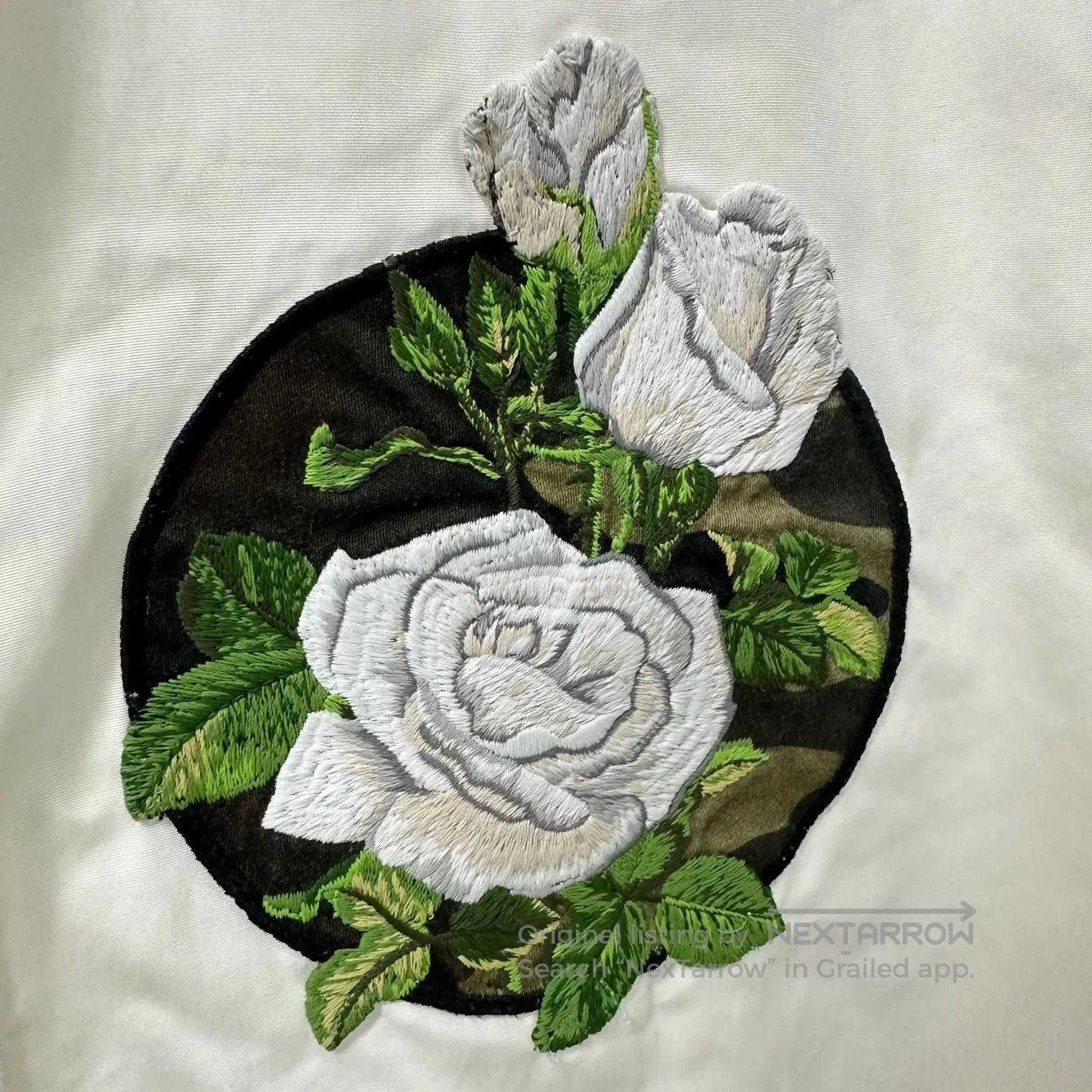 Dior Dior White Camellia Embroidery Shirt. Size M / US 6-8 / IT 42-44 - 2 Thumbnail
