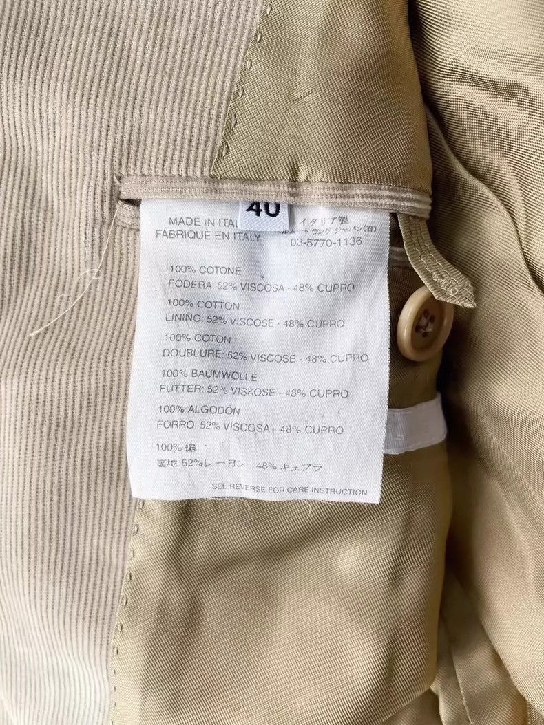 Helmut Lang Helmut Lang size 4090s corduroy suit jacket 2501-Nextarrow Size 40S - 9 Thumbnail