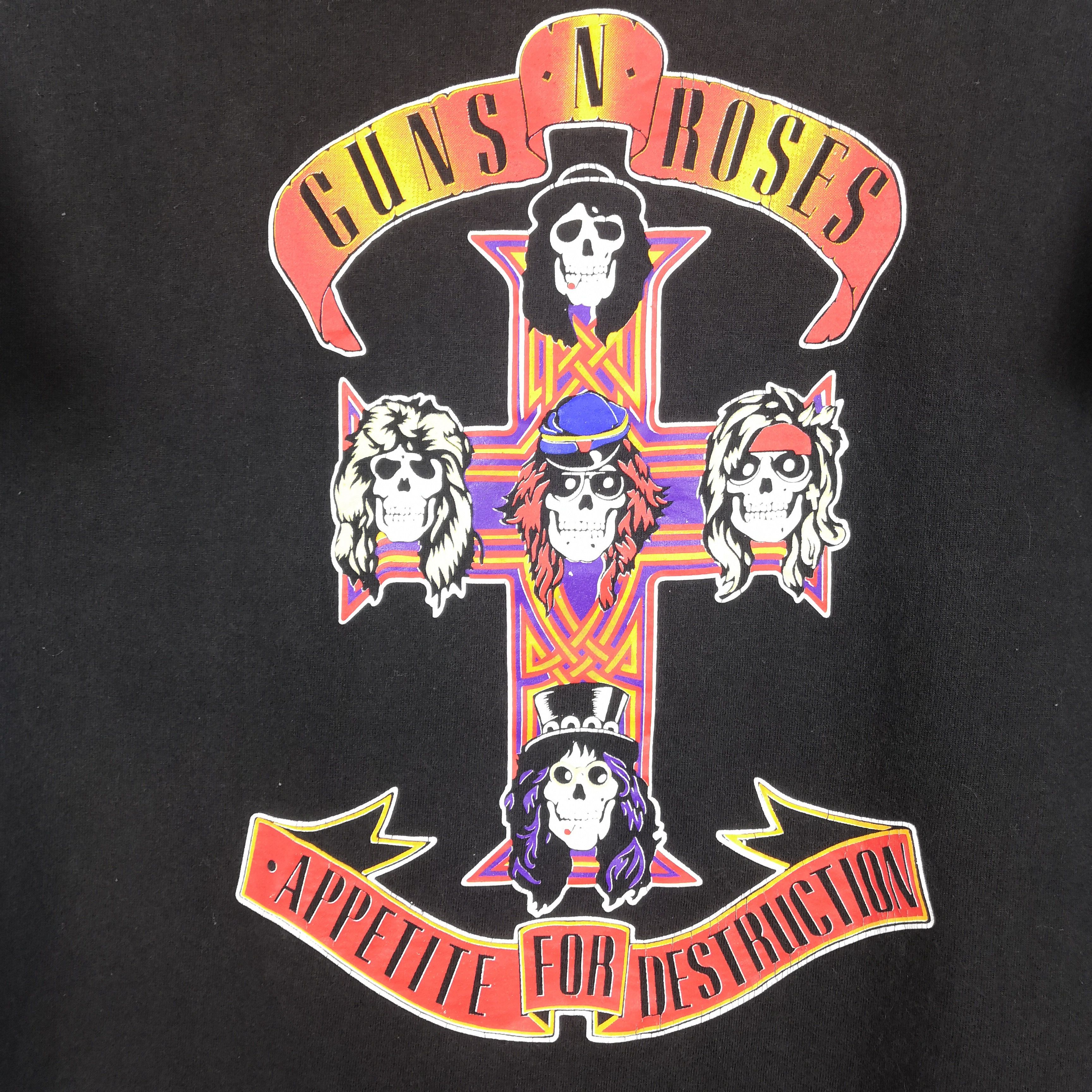 Band Tees Gun N Roses T-Shirt Rock Band Concert Tour Crewneck Tees Size US L / EU 52-54 / 3 - 3 Thumbnail