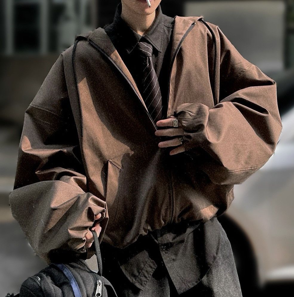 Japanese Brand × Vintage Avant garde retro oversized chunky hooded zip jacket Size US M / EU 48-50 / 2 - 1 Thumbnail