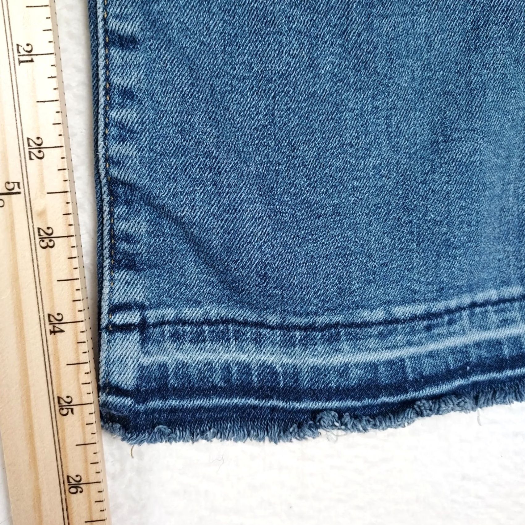 Loft LOFT Jeans Cropped 0 Flare Regular Size 0 Medium Wash Blue Denim Cotton Blend 5-Pocket Zip Low Rise Womens Size 25" / US 0 / IT 36 - 4 Thumbnail
