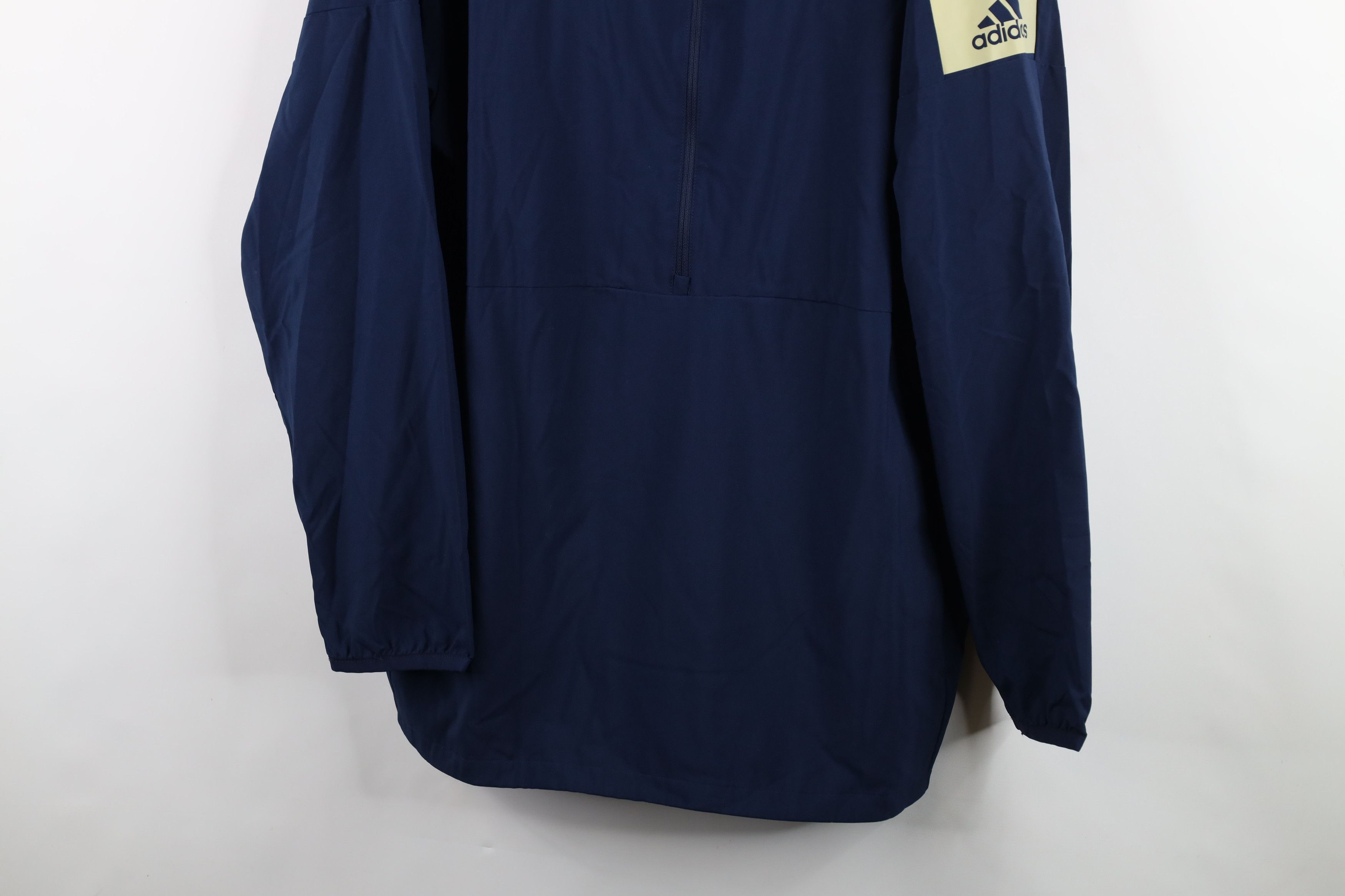 Adidas × Vintage Adidas University of Akron Baseball Half Zip Jacket Blue Size US L / EU 52-54 / 3 - 3 Thumbnail