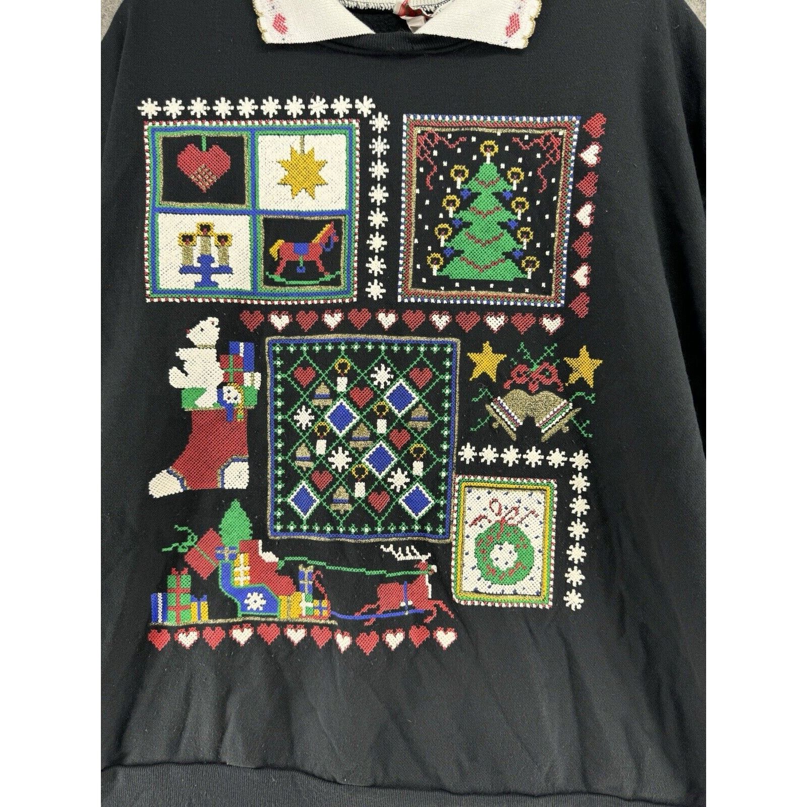 Other Vintage Christmas Sweatshirt Women M Ugly Sweater Kitsch USA Size M / US 6-8 / IT 42-44 - 9 Thumbnail