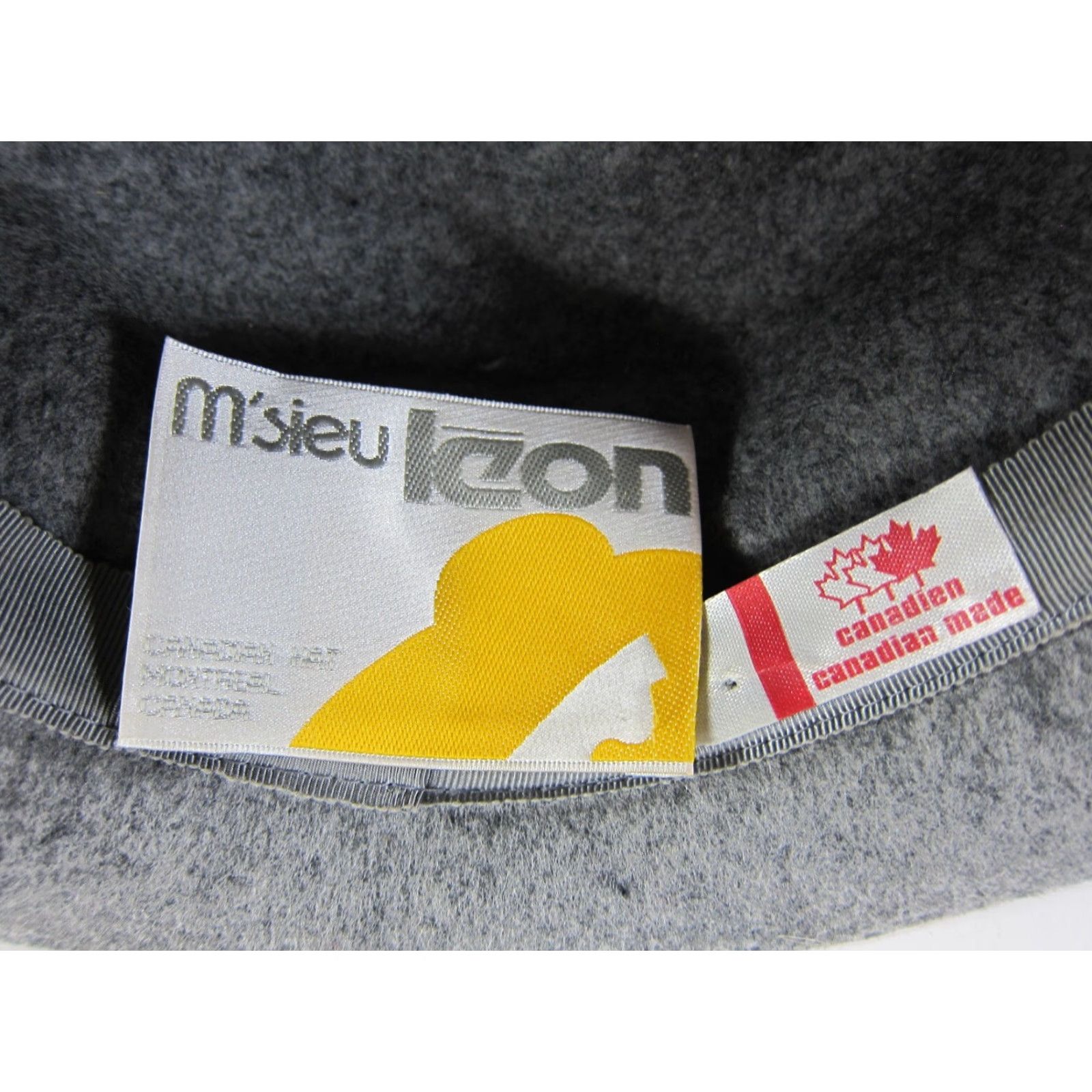 FELT Vintage M'Sieu Leon Wool Felt Grey Montreal Canada Cloche Hat Women Small Size ONE SIZE - 3 Thumbnail