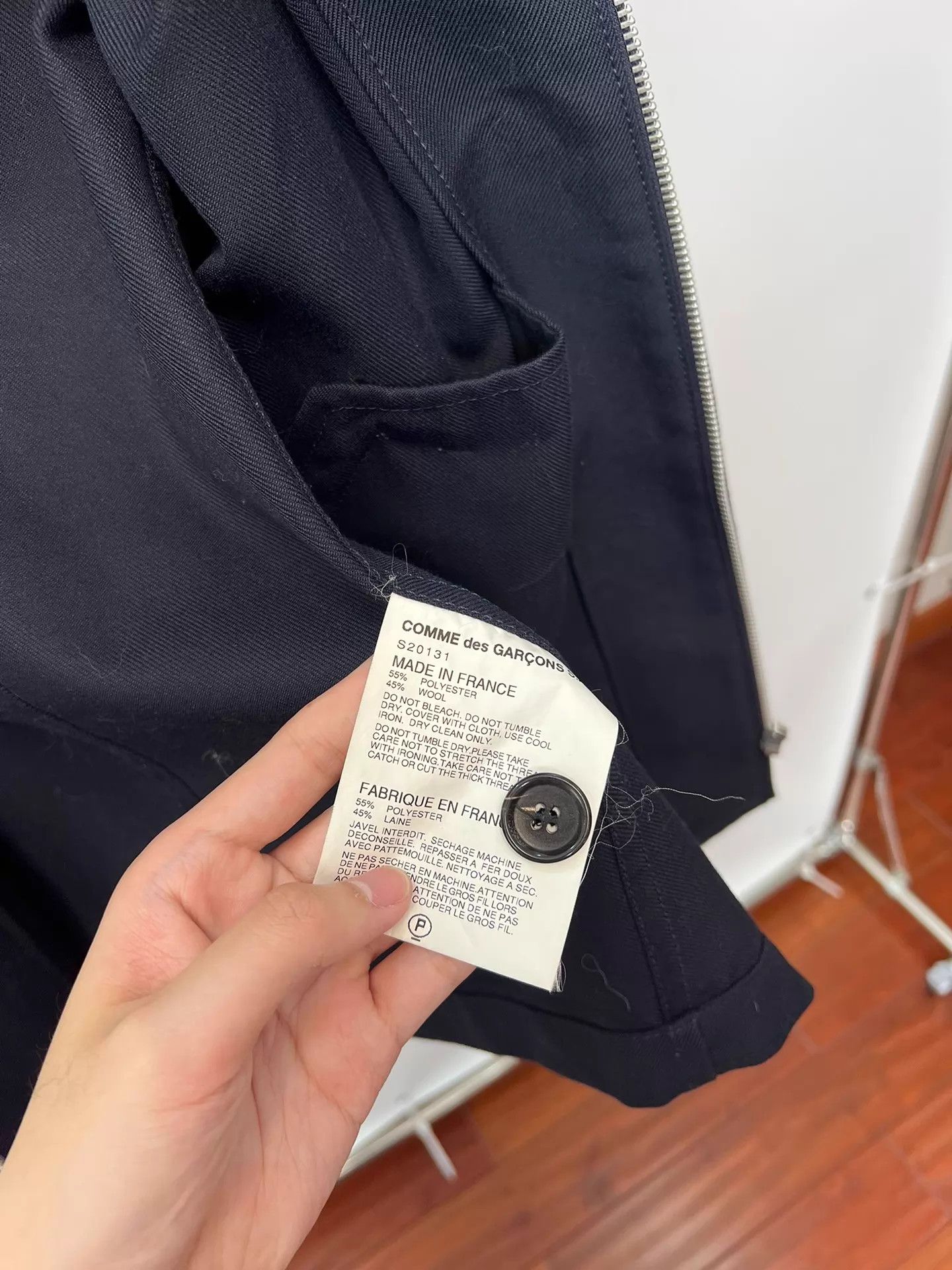 Comme des Garcons CDG Shirts Wool Blend Hooded Jacket w/ Special Shoulders hl Size US M / EU 48-50 / 2 - 8 Thumbnail