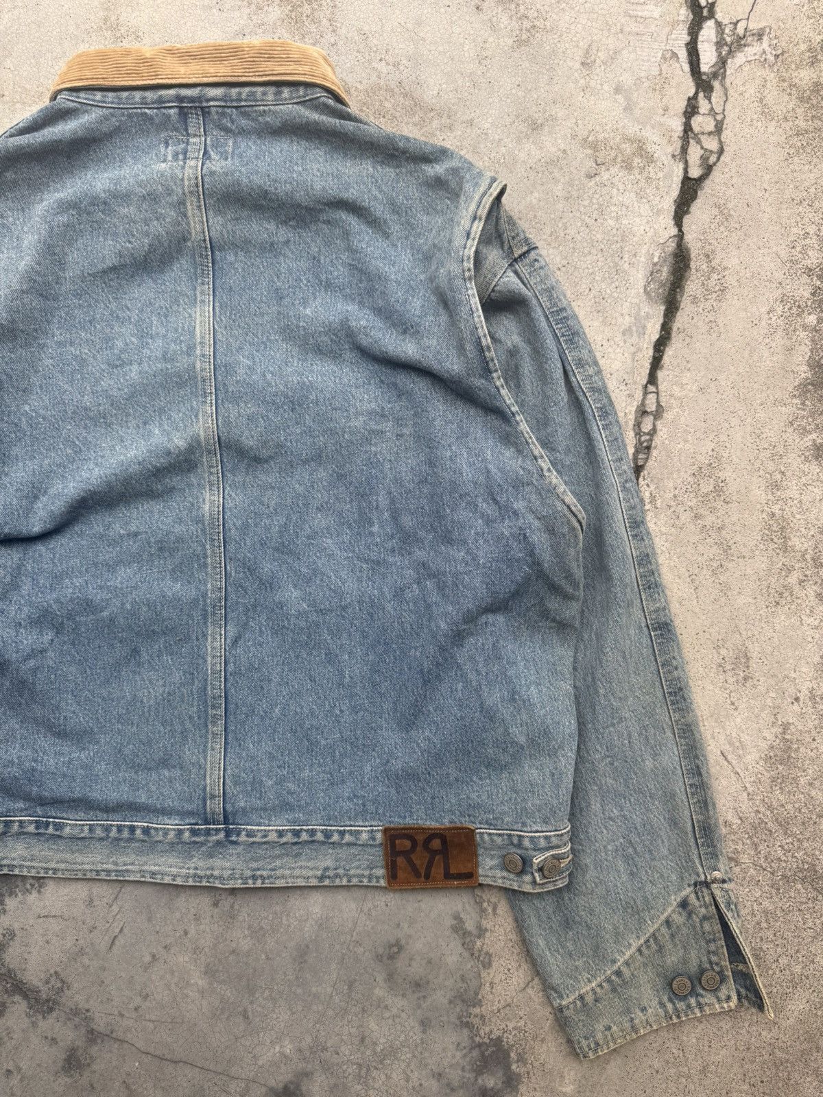 RRL Ralph Lauren × Ralph Lauren × Vintage Vintage RRL corduroy collar denim jacket ralph lauren Size US XL / EU 56 / 4 - 15 Thumbnail