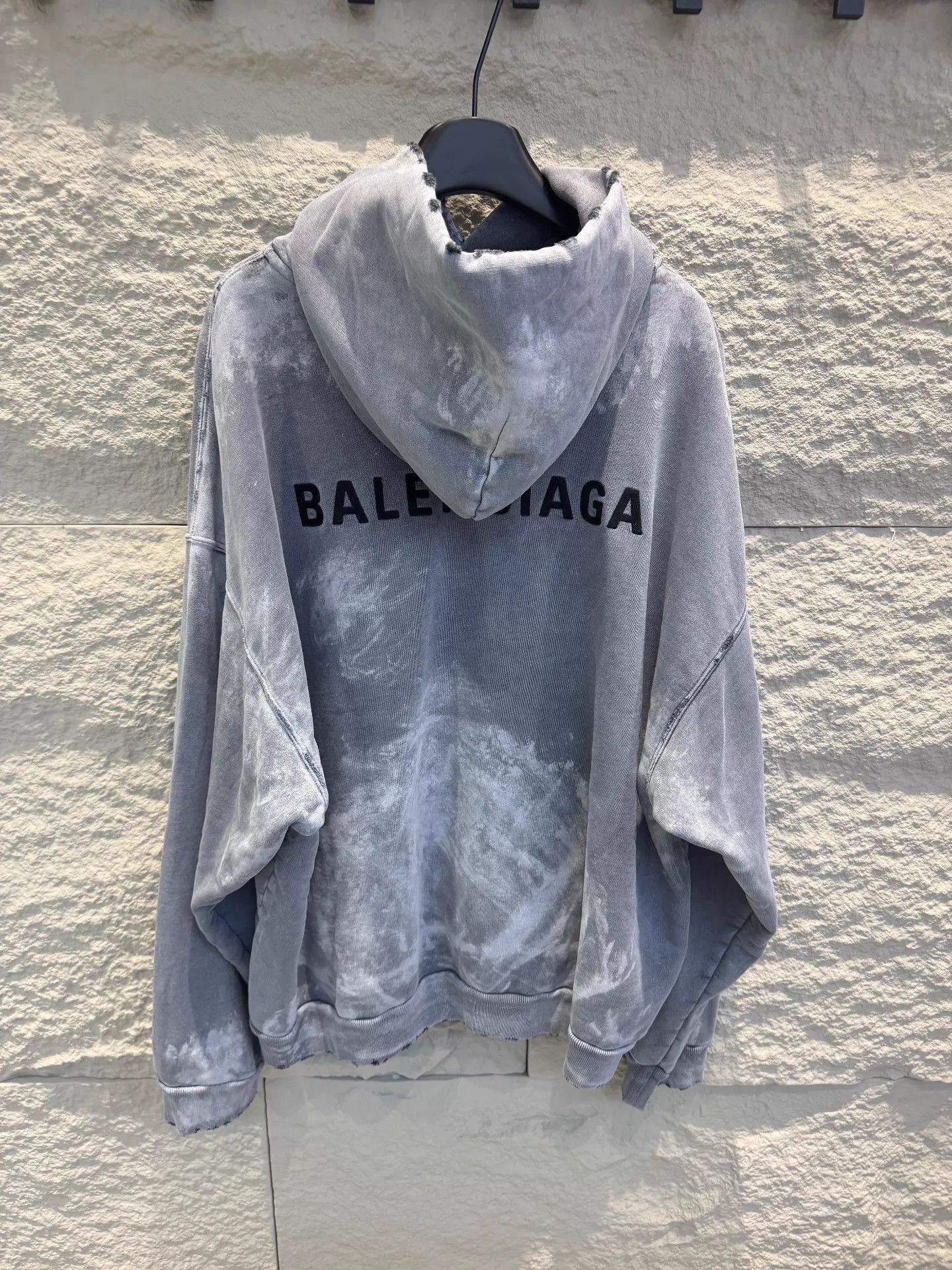 Balenciaga Balenciaga 25 Men's Gray Long Sleeve Hoodie Logo Print L Size US L / EU 52-54 / 3 - 4 Thumbnail