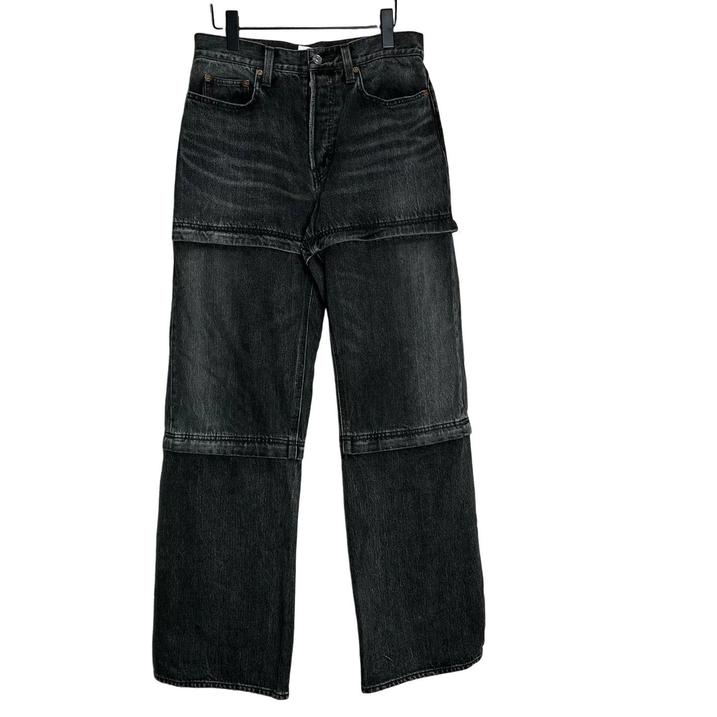 Balenciaga Balenciaga Tiered Patchwork Denim Jeans 26 Size US 26 / EU 42 - 1 Thumbnail
