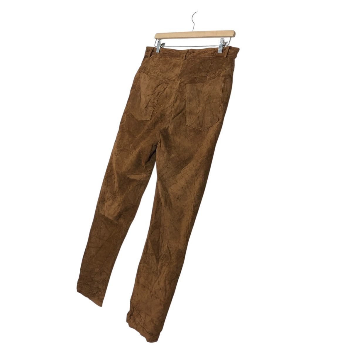 Japanese Brand 🔥VINTAGE SUEDE SOFT LEATHER PANTS BIKER HALLHUBER Size US 32 / EU 48 - 14 Thumbnail