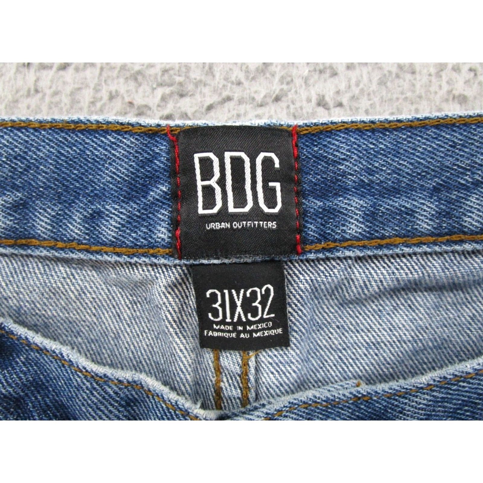 Bdg VINTAGE BDG Urban Outfitters Men’s Double Knee Distressed Denim Blue Jeans 31x32 SZ 31 32 Blue Distressed Jeans Mens Brown? Size US 31 - 4 Thumbnail