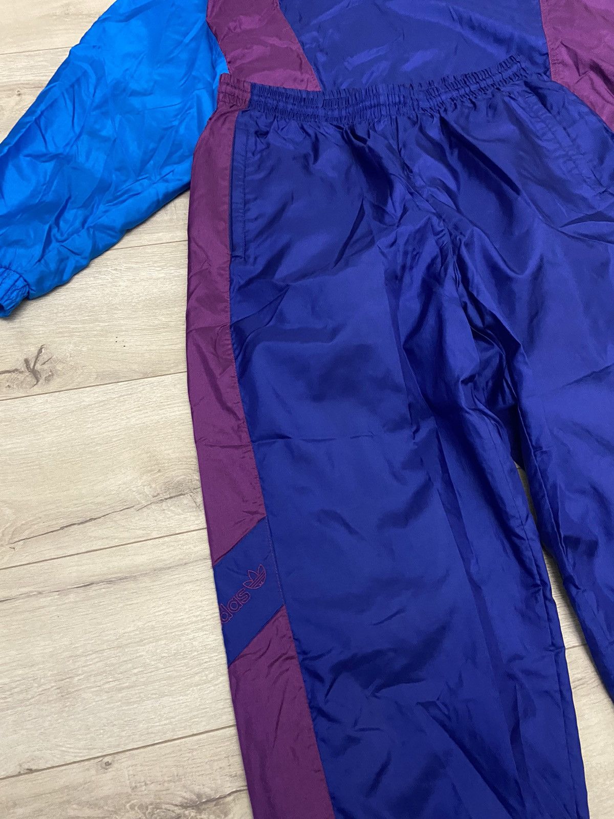 Adidas × Vintage Adidas Vintage Mens Nylon Track Suit Jacket + Pants Size US M / EU 48-50 / 2 - 14 Thumbnail