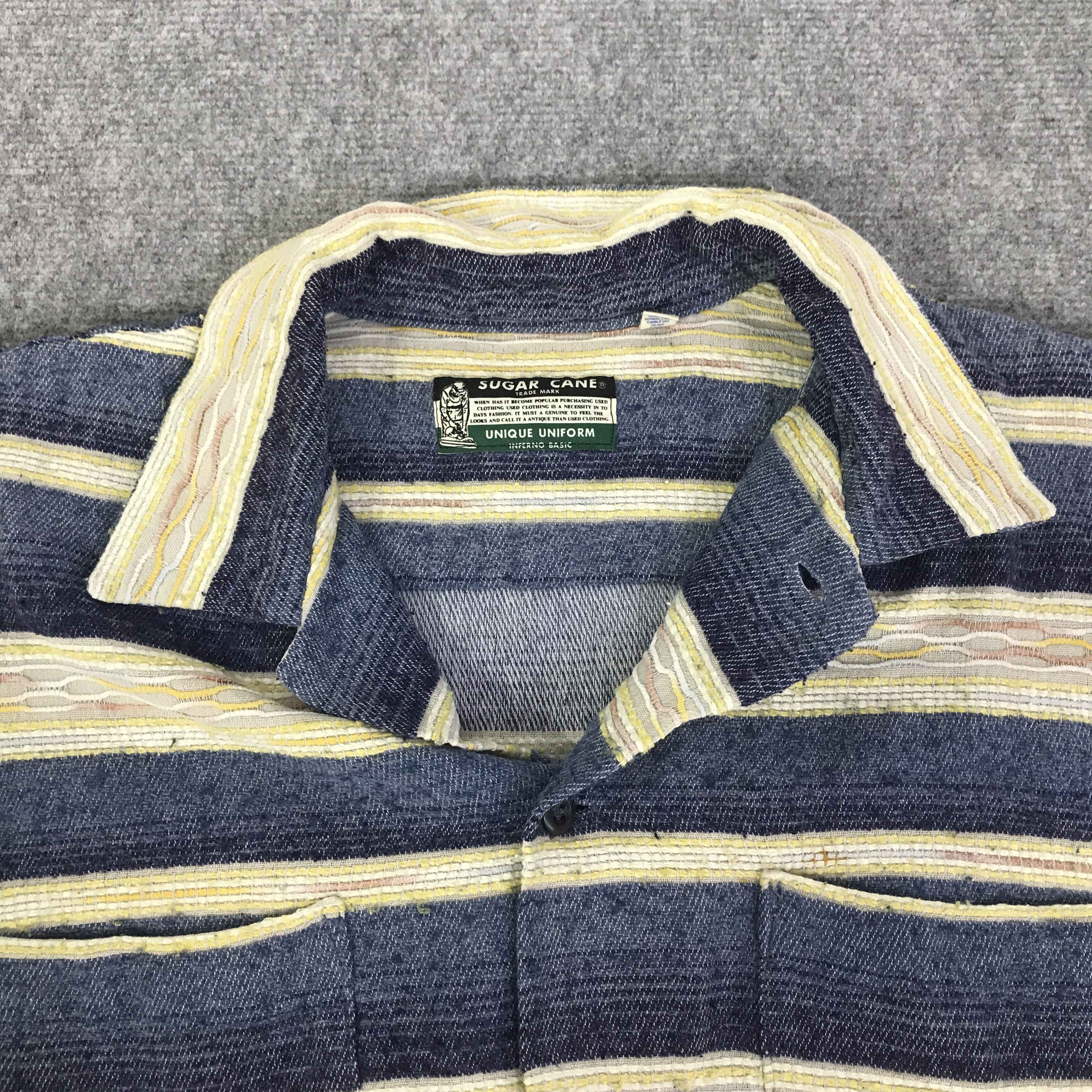 Sugar Cane Sugar Cane Stiped Button Japan jacket K100B14 Size US L / EU 52-54 / 3 - 8 Thumbnail