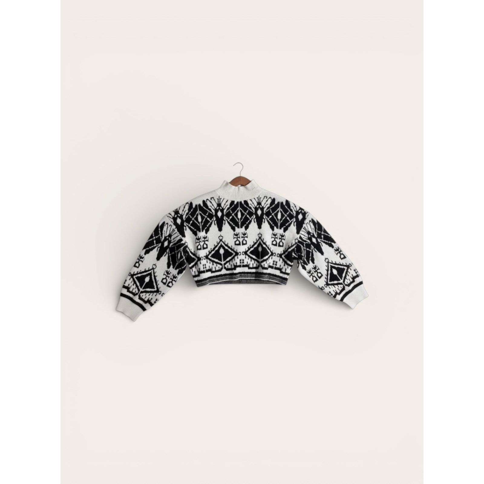 Other Caballero Cropped Maeva Ikat Tapestry Sweater -- Size XS Size XS / US 0-2 / IT 36-38 - 3 Thumbnail